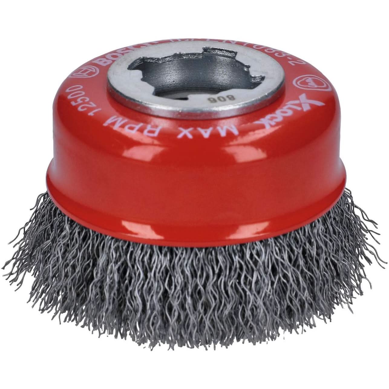 Bosch WBX318 X-Lock 3″ Cup Brush, Crimped, Carbon Steel