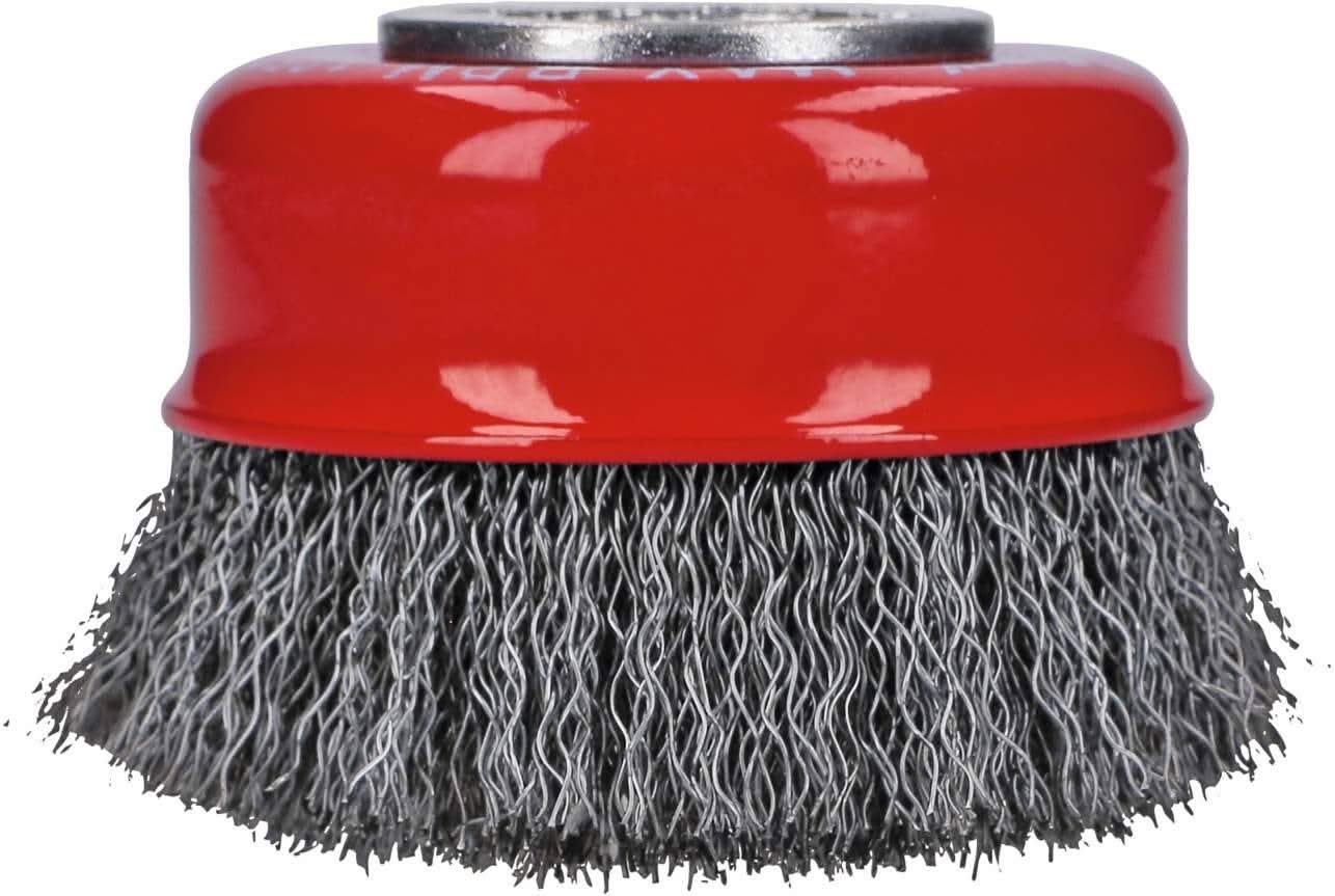 Bosch WBX318 X-Lock 3" Cup Brush, Crimped, Carbon Steel - Image 2