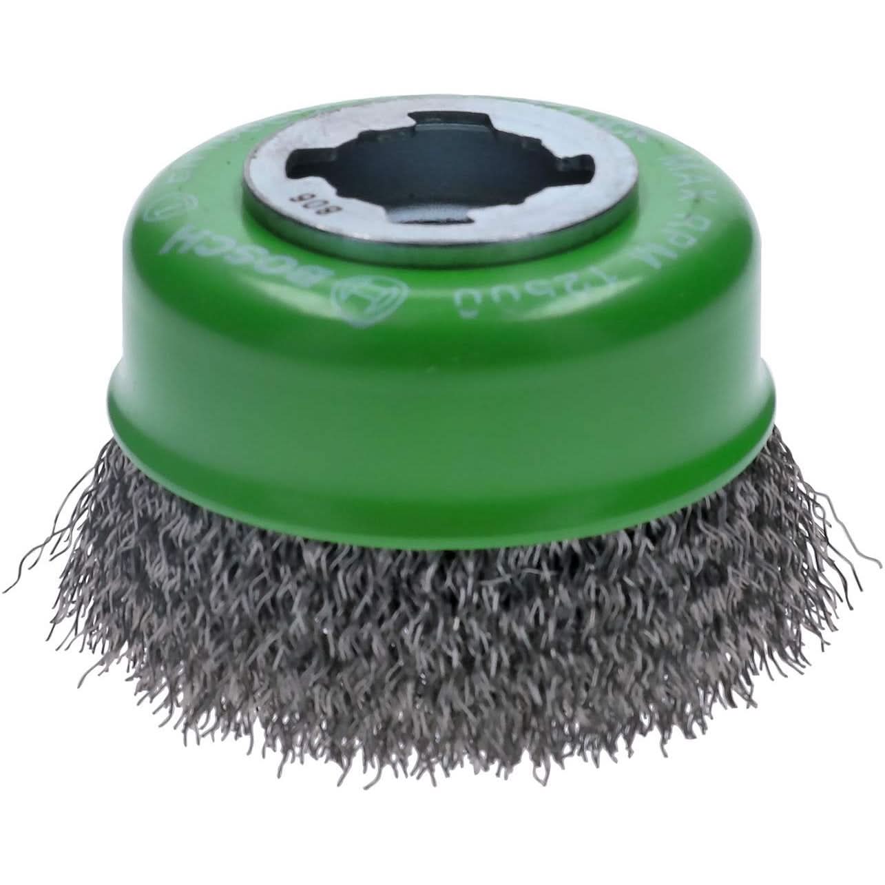 Bosch WBX319 X-Lock 3″ Cup Brush, Crimped, Stainless Steel