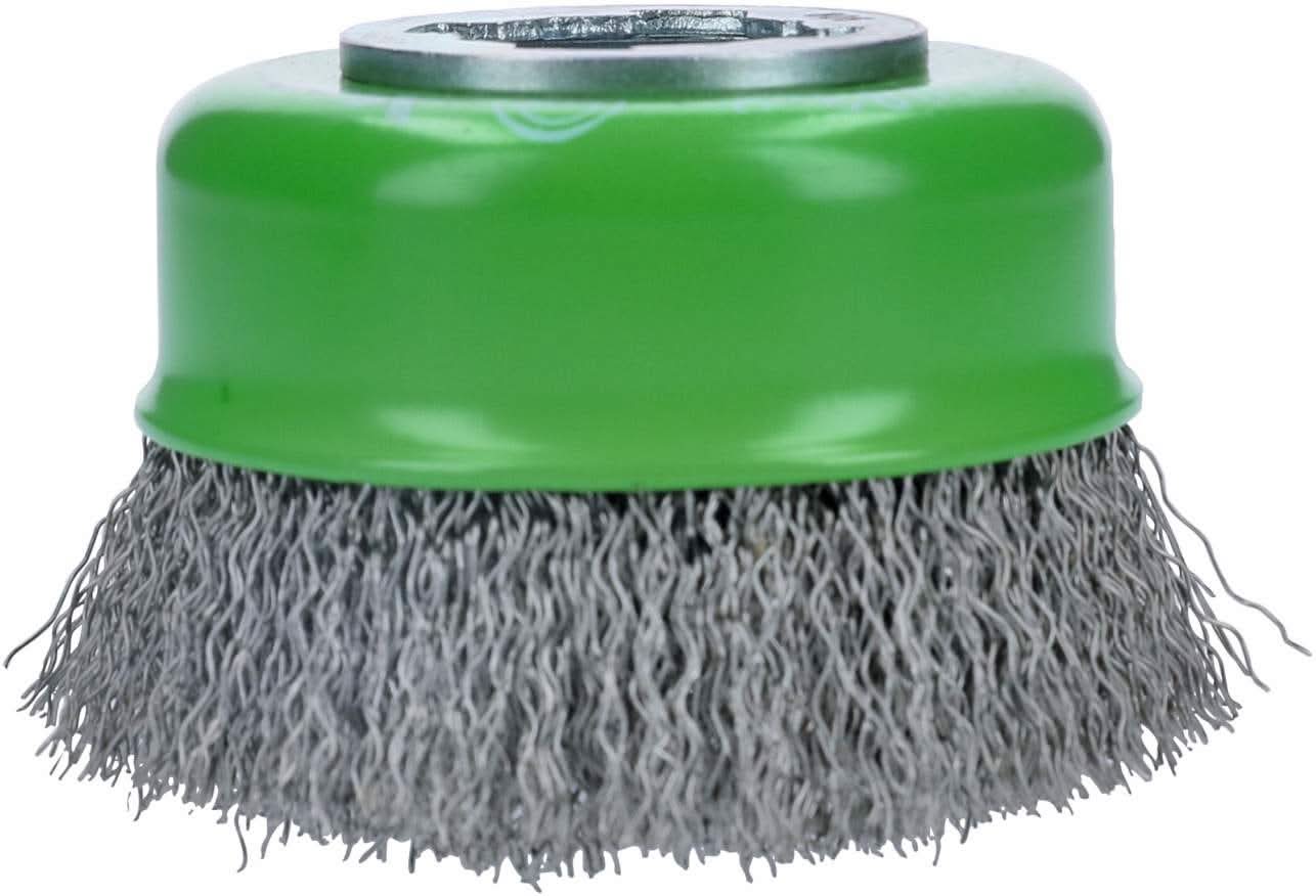 Bosch WBX319 X-Lock 3" Cup Brush, Crimped, Stainless Steel - Image 2