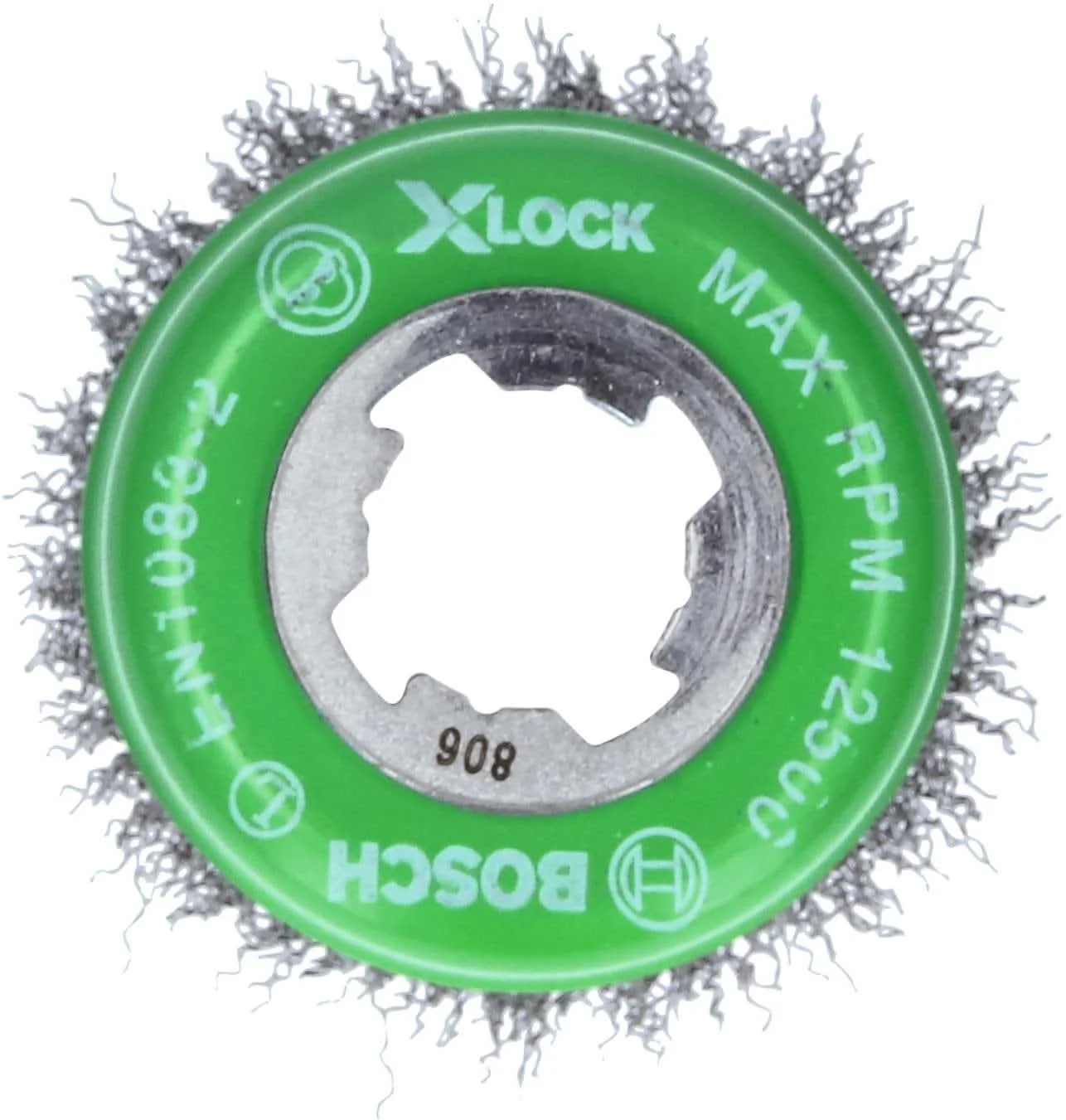 Bosch WBX319 X-Lock 3" Cup Brush, Crimped, Stainless Steel - Image 3