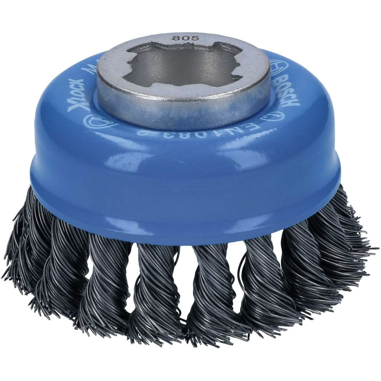 Bosch WBX328 X-Lock 3″ Cup Brush, Knotted, Carbon Steel