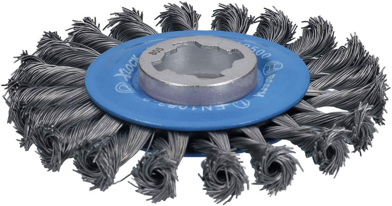 Bosch WBX428 X-Lock 4-1/2" Wire Wheel, Full Cable Knotted, Carbon Steel - Image 2
