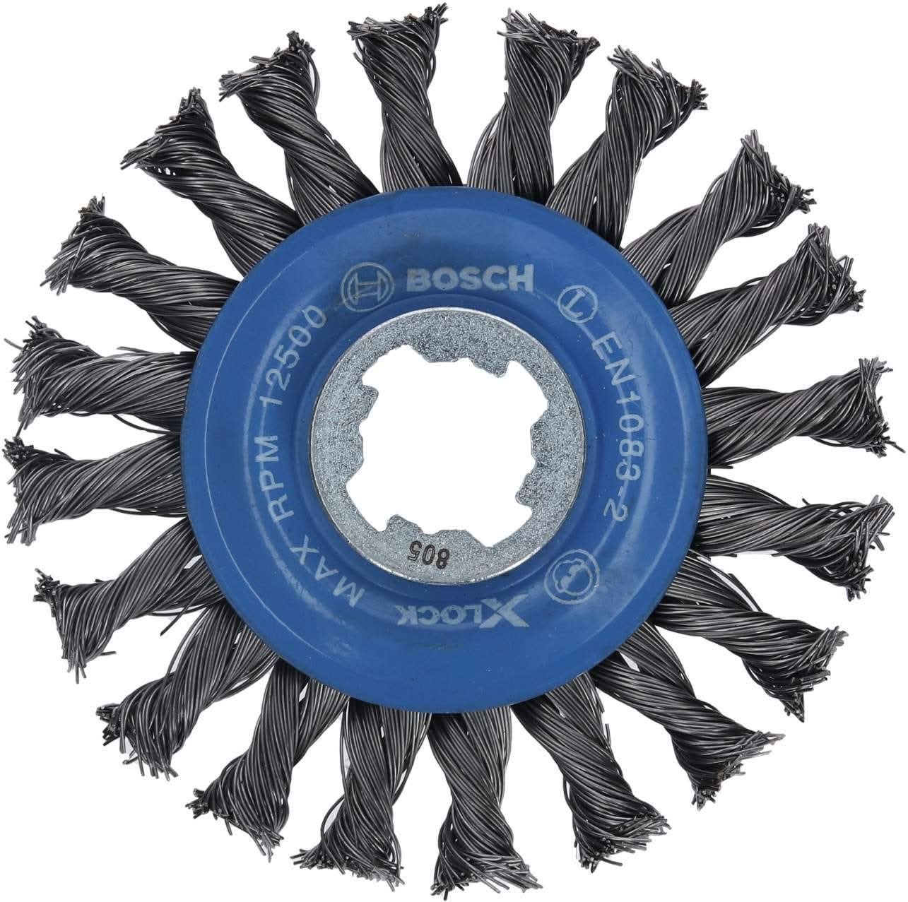 Bosch WBX428 X-Lock 4-1/2" Wire Wheel, Full Cable Knotted, Carbon Steel - Image 3
