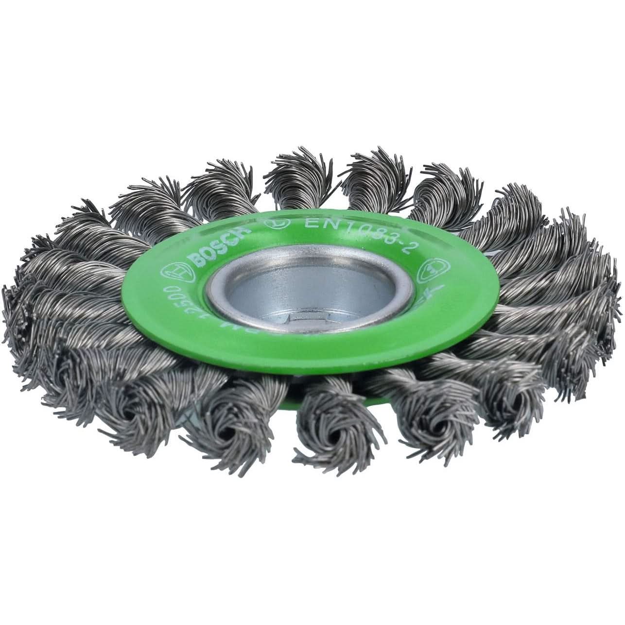 Bosch WBX429 X-Lock 4-1/2″ Wire Wheel, Full Cable Knotted, Stainless Steel