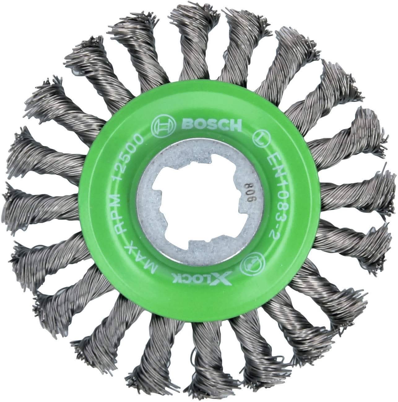 Bosch WBX429 X-Lock 4-1/2" Wire Wheel, Full Cable Knotted, Stainless Steel - Image 3