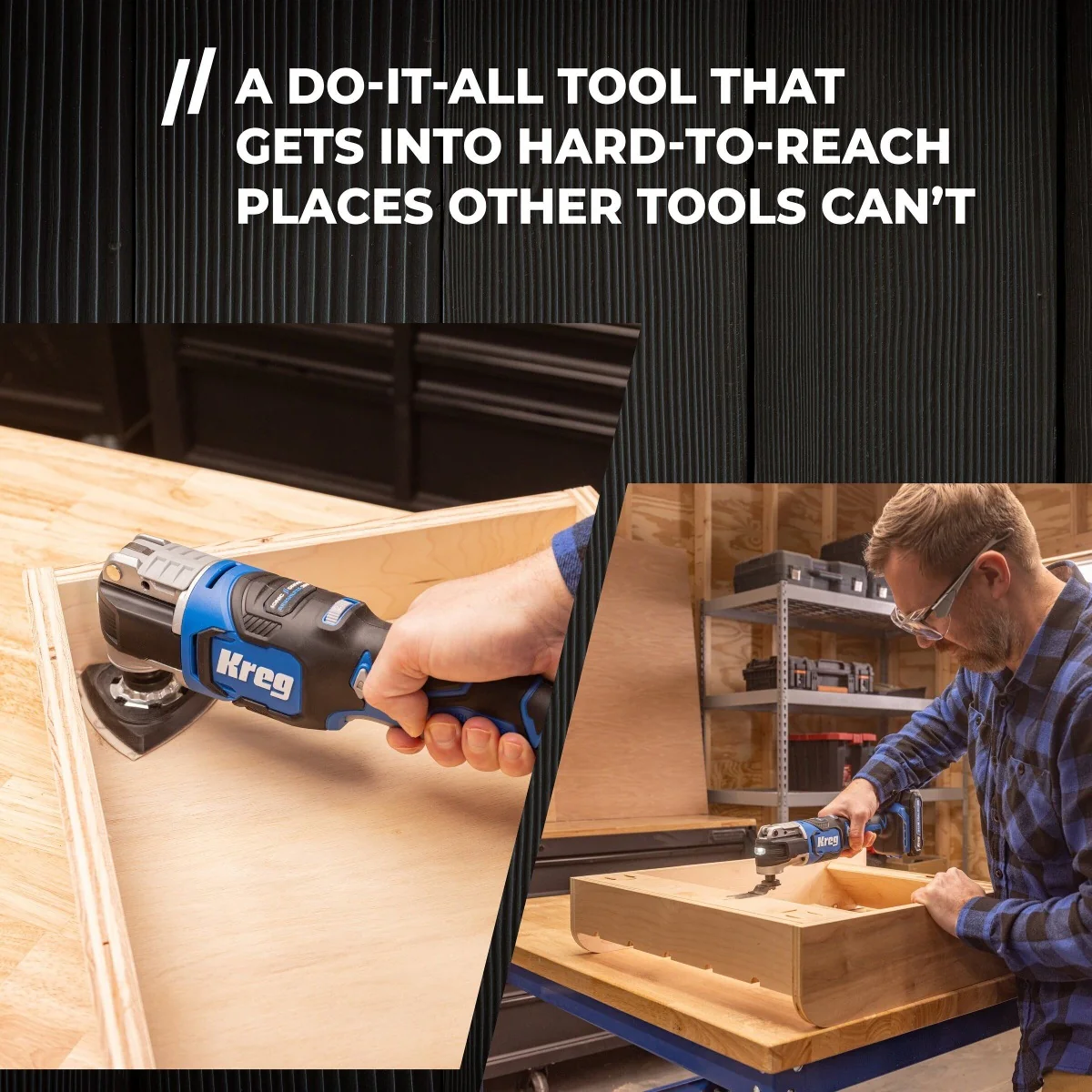 Kreg KPTMT100A 20V Ionic Drive Oscillating Multi-Tool 2.0Ah Kit - Image 3
