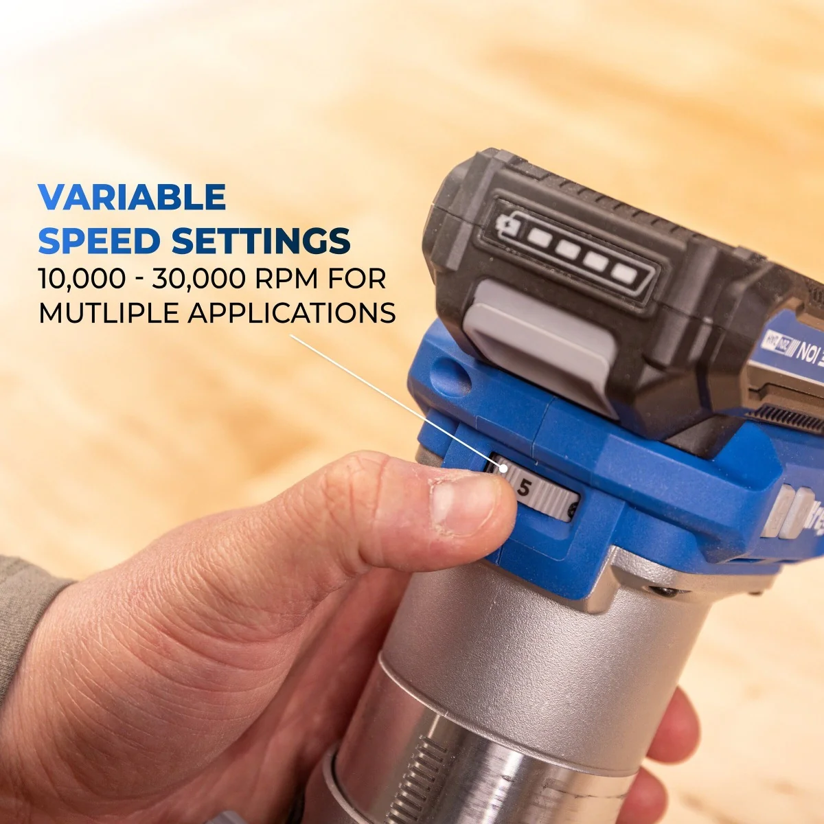 Kreg 20V Ionic Drive Cordless 1/4-in Trim Router + 2.0Ah Battery/Charger - Image 3