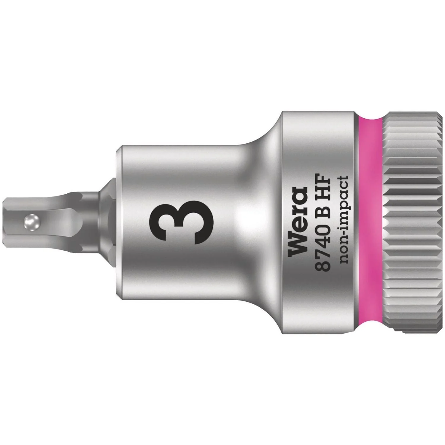 Wera 8740 B Hf Zyklop Bit Socket With Holding Function, 3/8-in. Drive, 3x35-mm. - Image 1