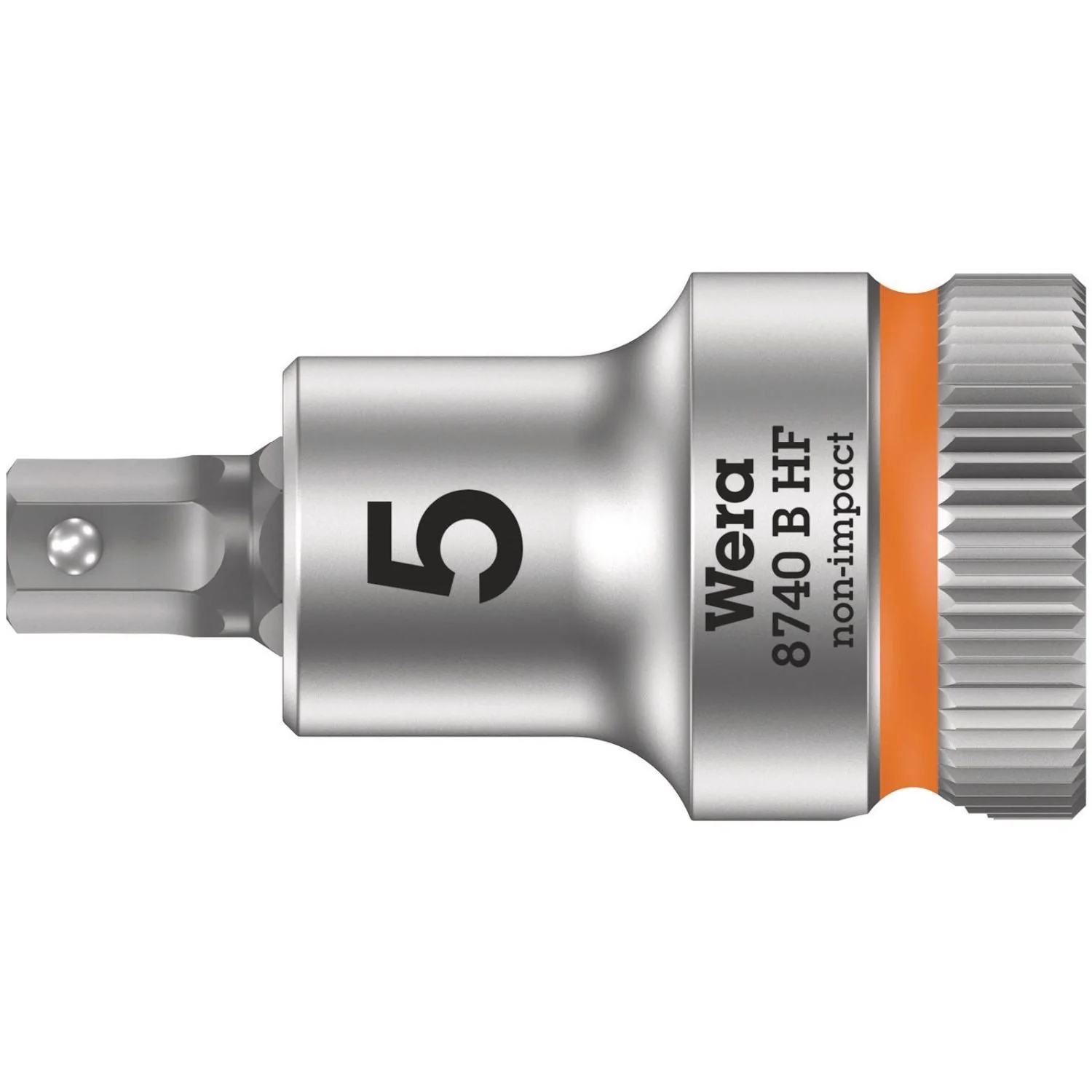 Wera 8740 B Hf Zyklop Bit Socket With Holding Function, 3/8-in. Drive, 5x35-mm. - Image 1