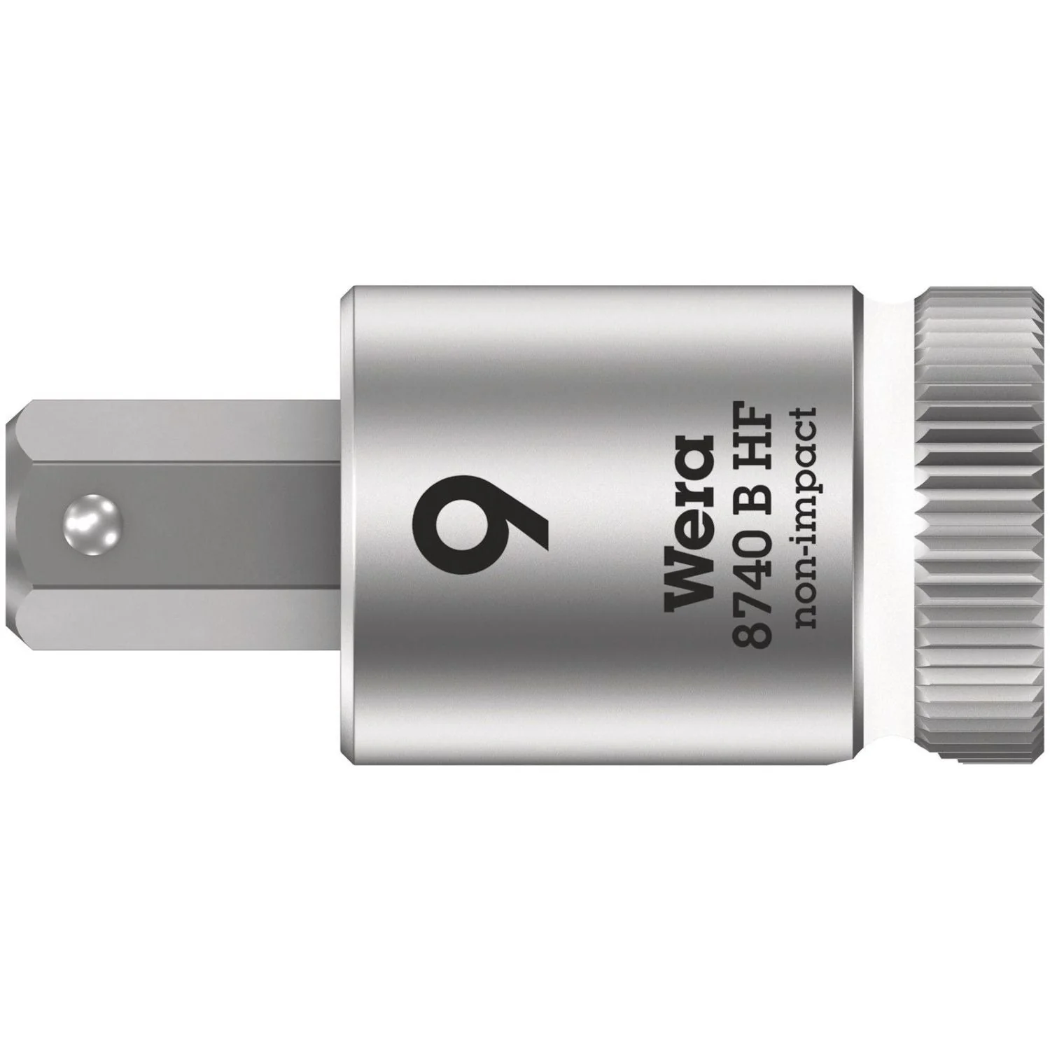 Wera 8740 B Hf Zyklop Bit Socket With Holding Function, 3/8-in. Drive, 9x38.5-mm. - Image 1