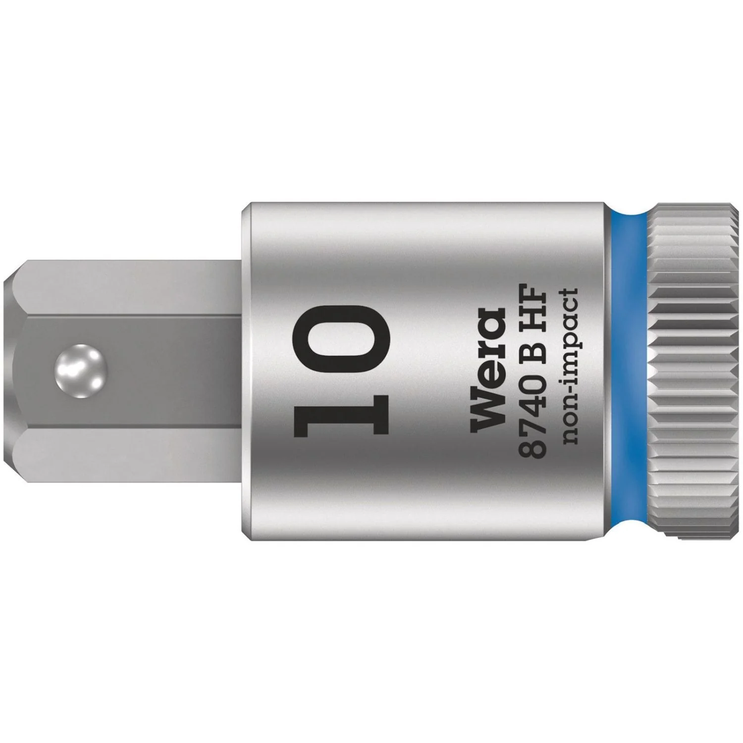 Wera 8740 B Hf Zyklop Bit Socket With Holding Function, 3/8-in. Drive, 10x38.5-mm. - Image 1