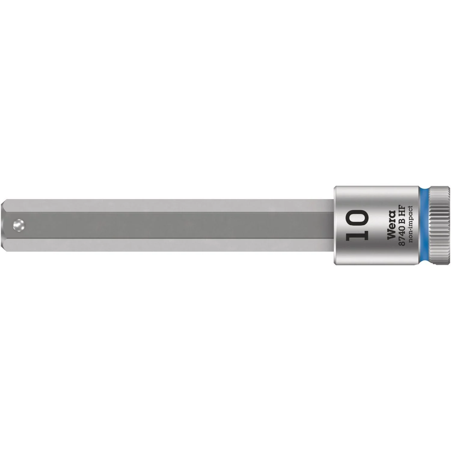 Wera 8740 B Hf Zyklop Bit Socket With Holding Function, 3/8-in. Drive, 10x100-mm. - Image 1