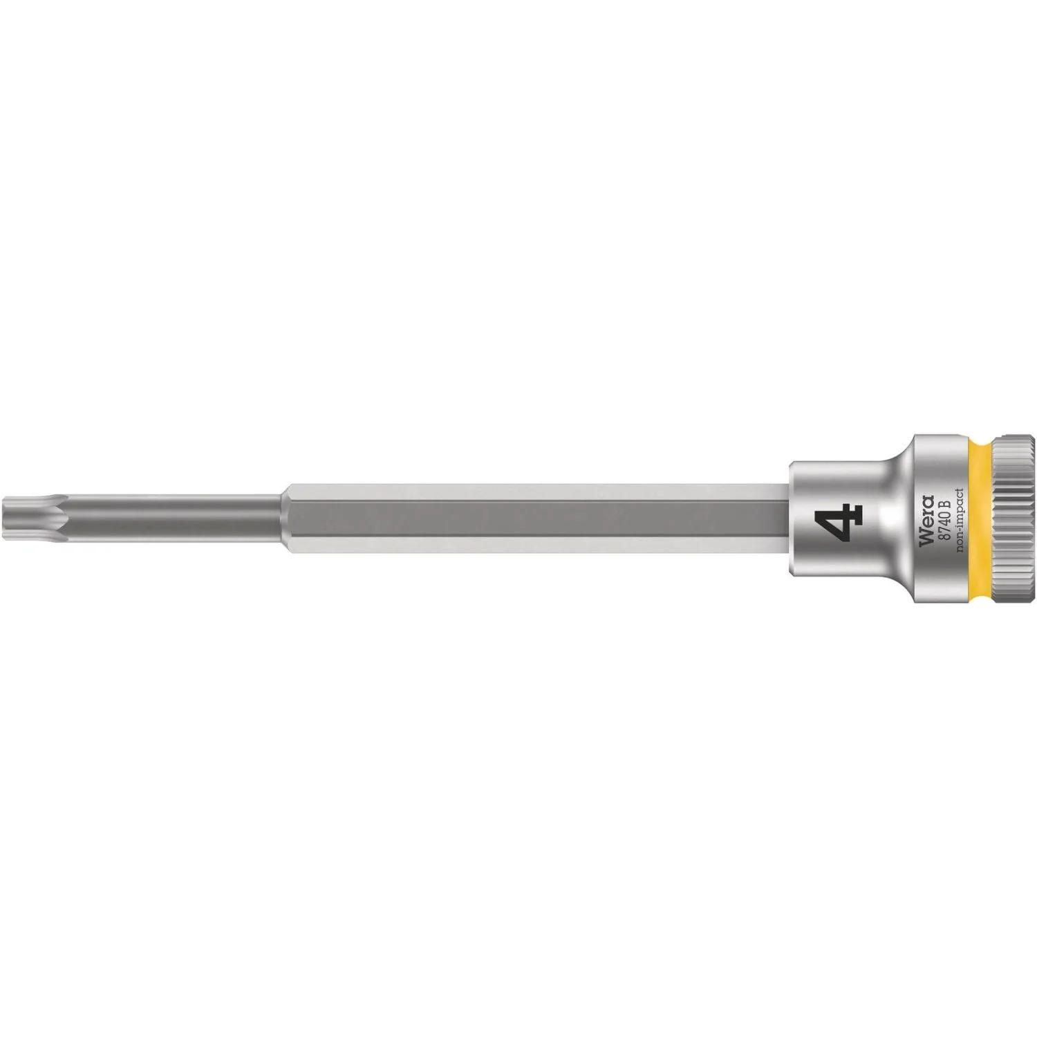 Wera 8740 B Zyklop Bit Socket With 3/8-in. Drive, With Extra Slim Profile Area, 4x107-mm. - Image 1