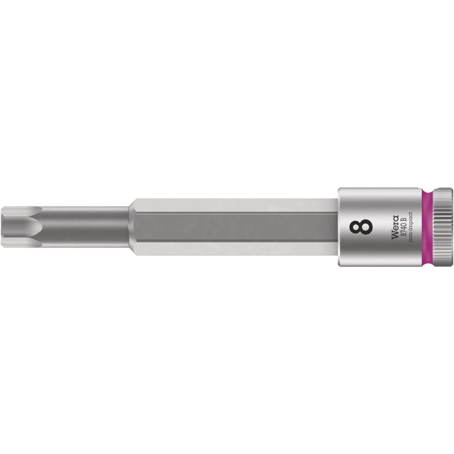 Wera 8740 B Zyklop Bit Socket With 3/8-in. Drive, With Extra Slim Profile Area, 10x100-mm. - Image 2