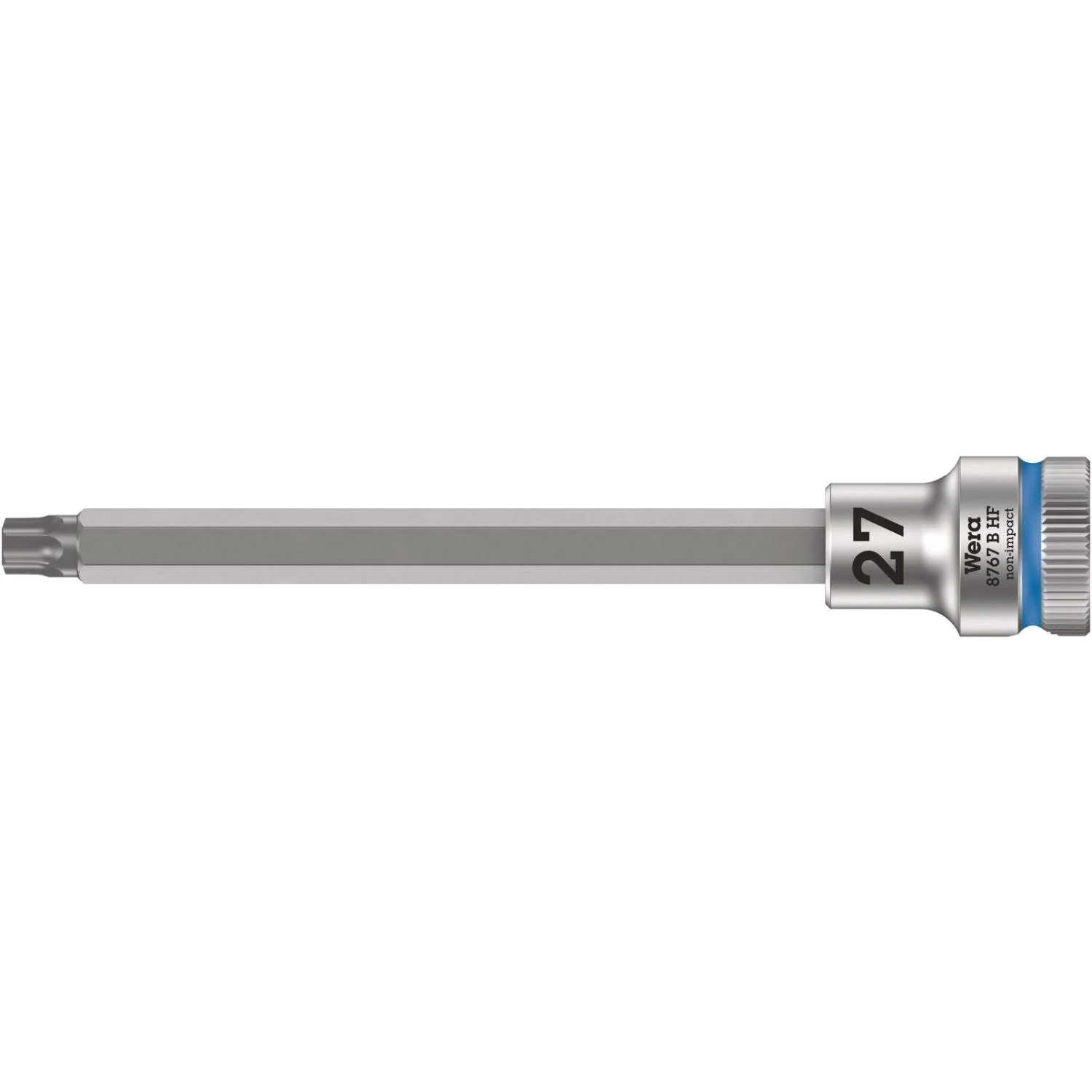 Wera 8767 B Hf Torx Zyklop Bit Socket With Holding Function, 3/8-in. Drive, Torx 27x107-mm. - Image 1