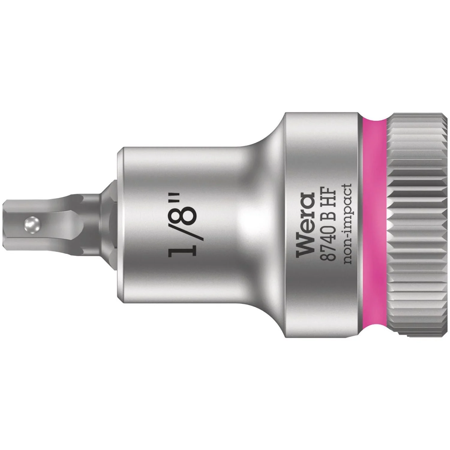Wera 8740 B Hf Zyklop Bit Socket With Holding Function, 3/8-in. Drive, 1/8-in.x35-mm. - Image 1