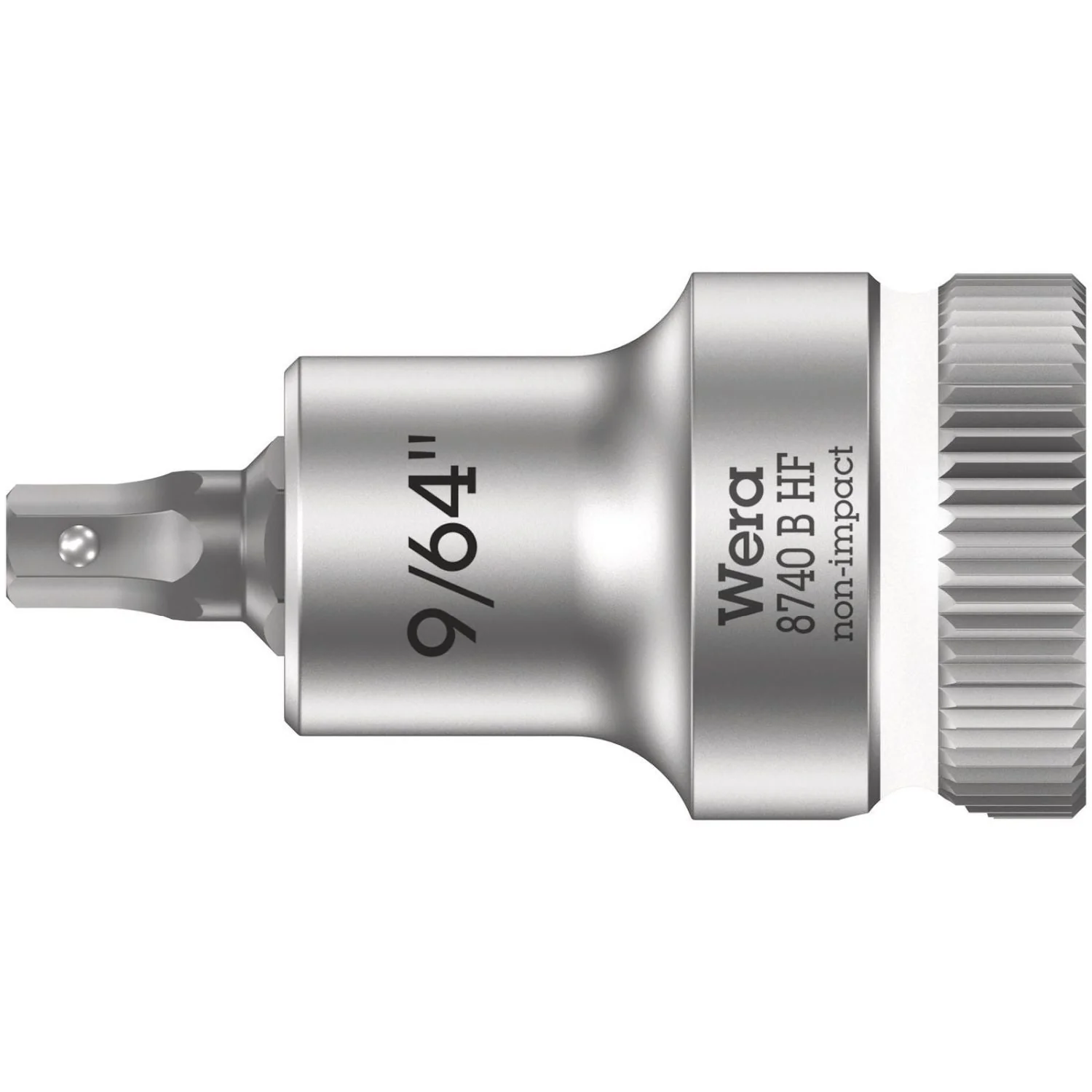 Wera 8740 B Hf Zyklop Bit Socket With Holding Function, 3/8-in. Drive, 9/64-in.x35-mm. - Image 1