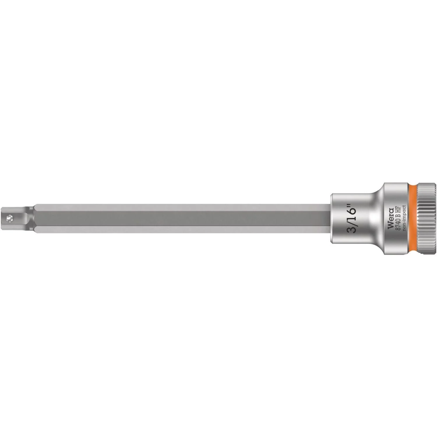 Wera 8740 B Hf Zyklop Bit Socket With Holding Function, 3/8-in. Drive, 3/16-in.x107-mm. - Image 1