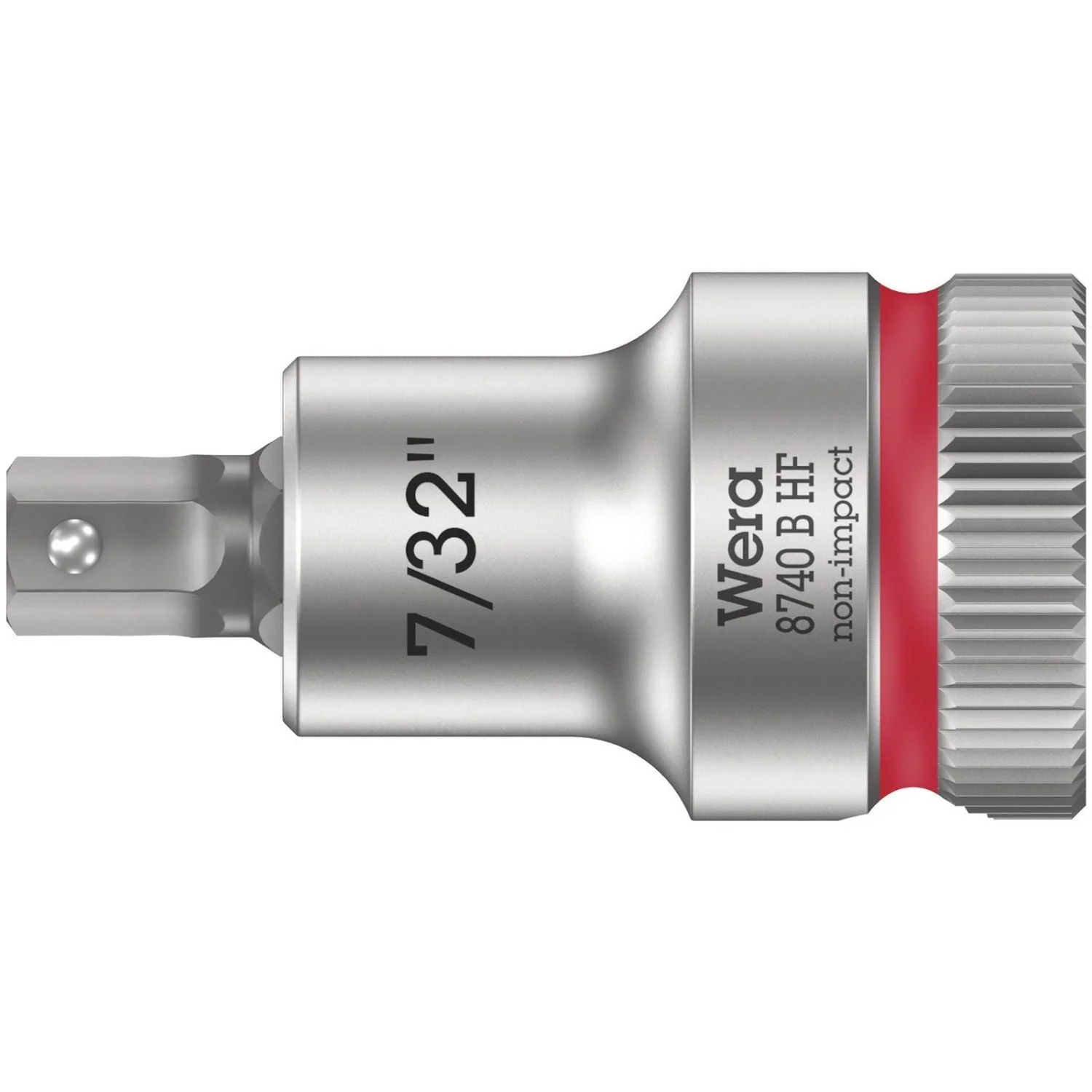 Wera 8740 B Hf Zyklop Bit Socket With Holding Function, 3/8-in. Drive, 7/32-in.x35-mm. - Image 1