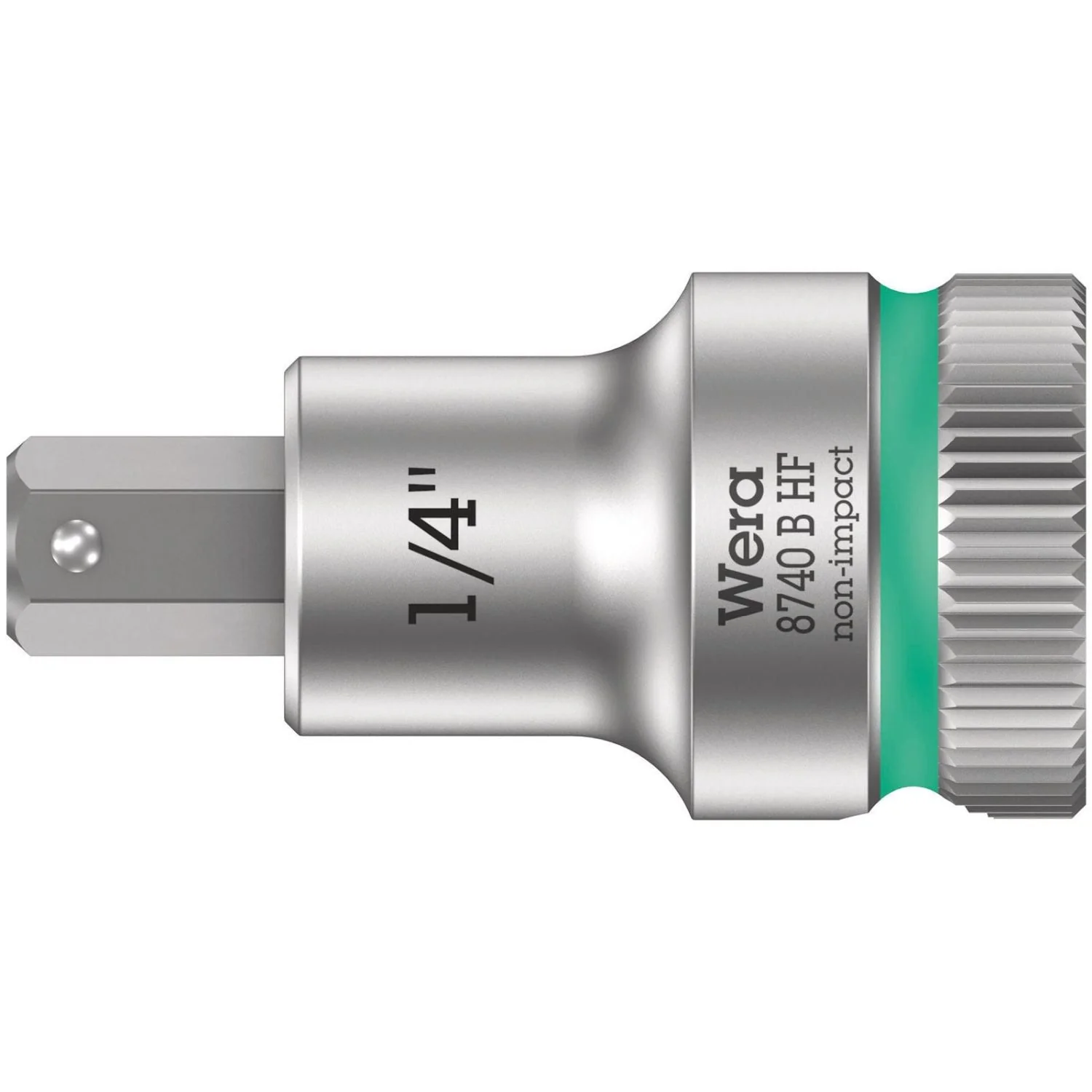 Wera 8740 B Hf Zyklop Bit Socket With Holding Function, 3/8-in. Drive, 1/4-in.x35-mm. - Image 1
