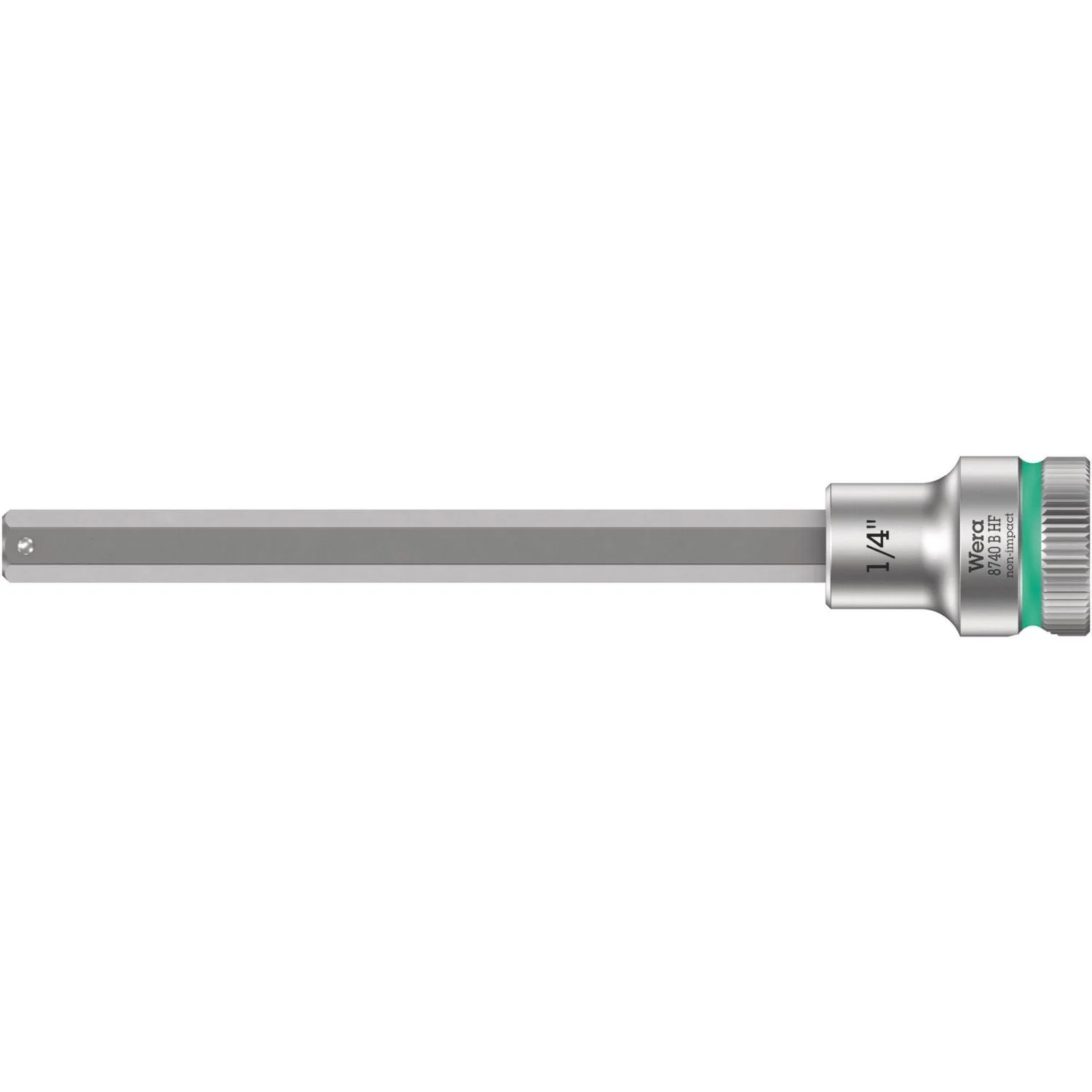 Wera 8740 B Hf Zyklop Bit Socket With Holding Function, 3/8-in. Drive, 1/4-in.x107-mm. - Image 1