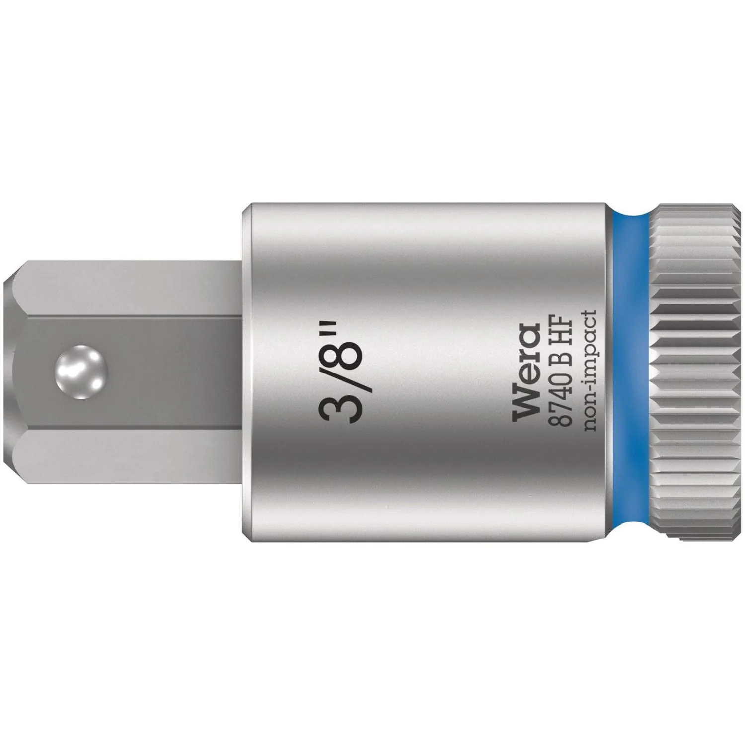 Wera 8740 B Hf Zyklop Bit Socket With Holding Function, 3/8-in. Drive, 3/8-in.x38.5-mm. - Image 1