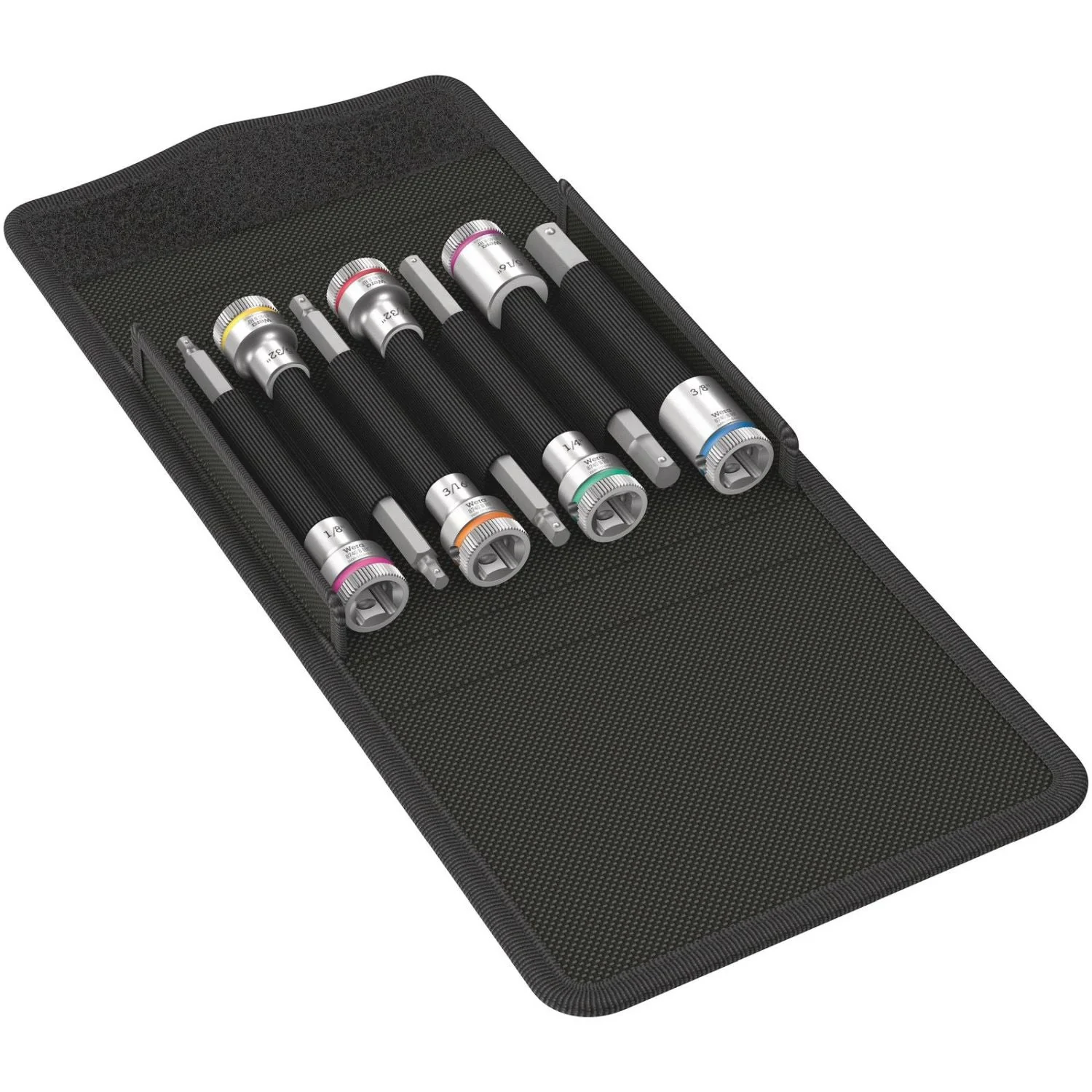 Wera 8740 B Hf Imperial 1 Zyklop Bit Socket Set With Holding Function, 3/8-in. Drive, 7-Pieces - Image 2