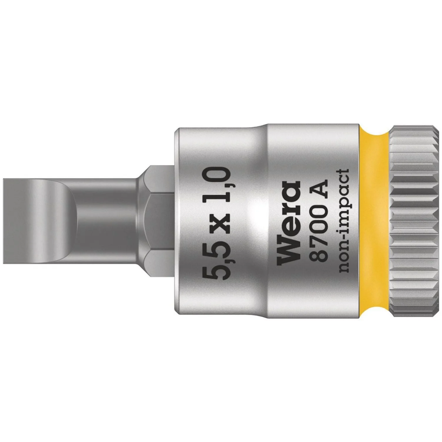 Wera 8700 A Fl Slotted Screws Zyklop Bit Socket, 1/4-in. Drive, 0.8x5.5x28-mm. - Image 2
