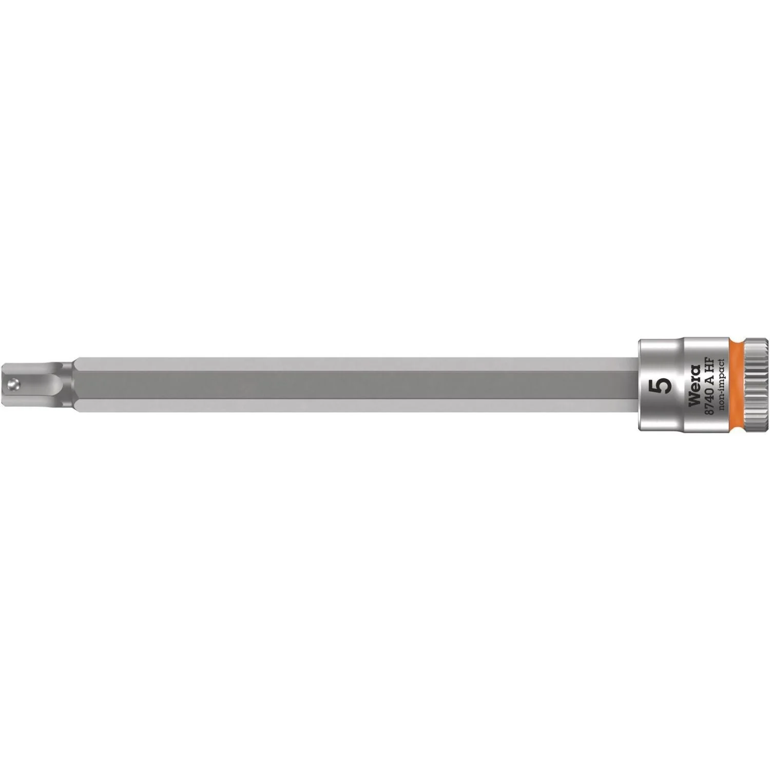 Wera 8740 A Hf Zyklop Bit Socket With Holding Function, 1/4-in. Drive, 5x100-mm. - Image 1