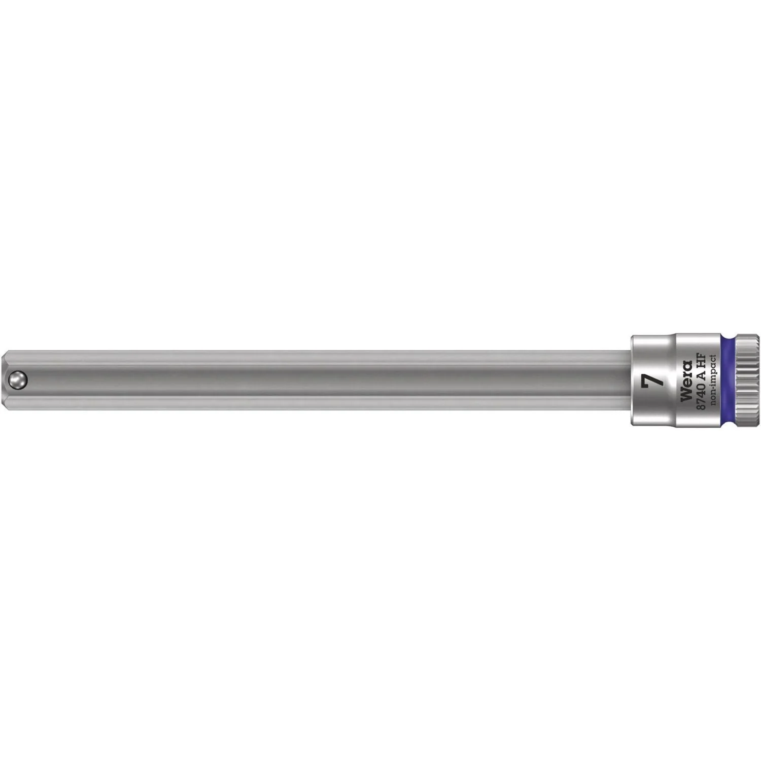 Wera 8740 A Hf Zyklop Bit Socket With Holding Function, 1/4-in. Drive, 7x100-mm. - Image 1