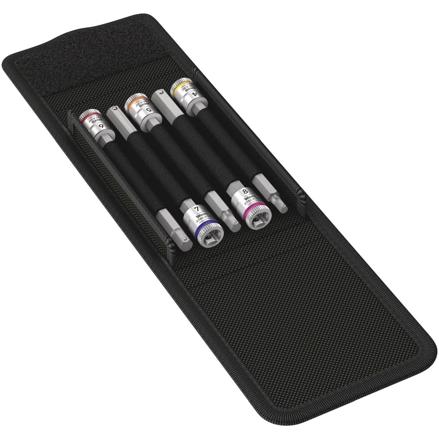 Wera 8740 A Hf 1 Zyklop Bit Socket Set With Holding Function, 1/4-in. Drive, 5-Pieces - Image 2