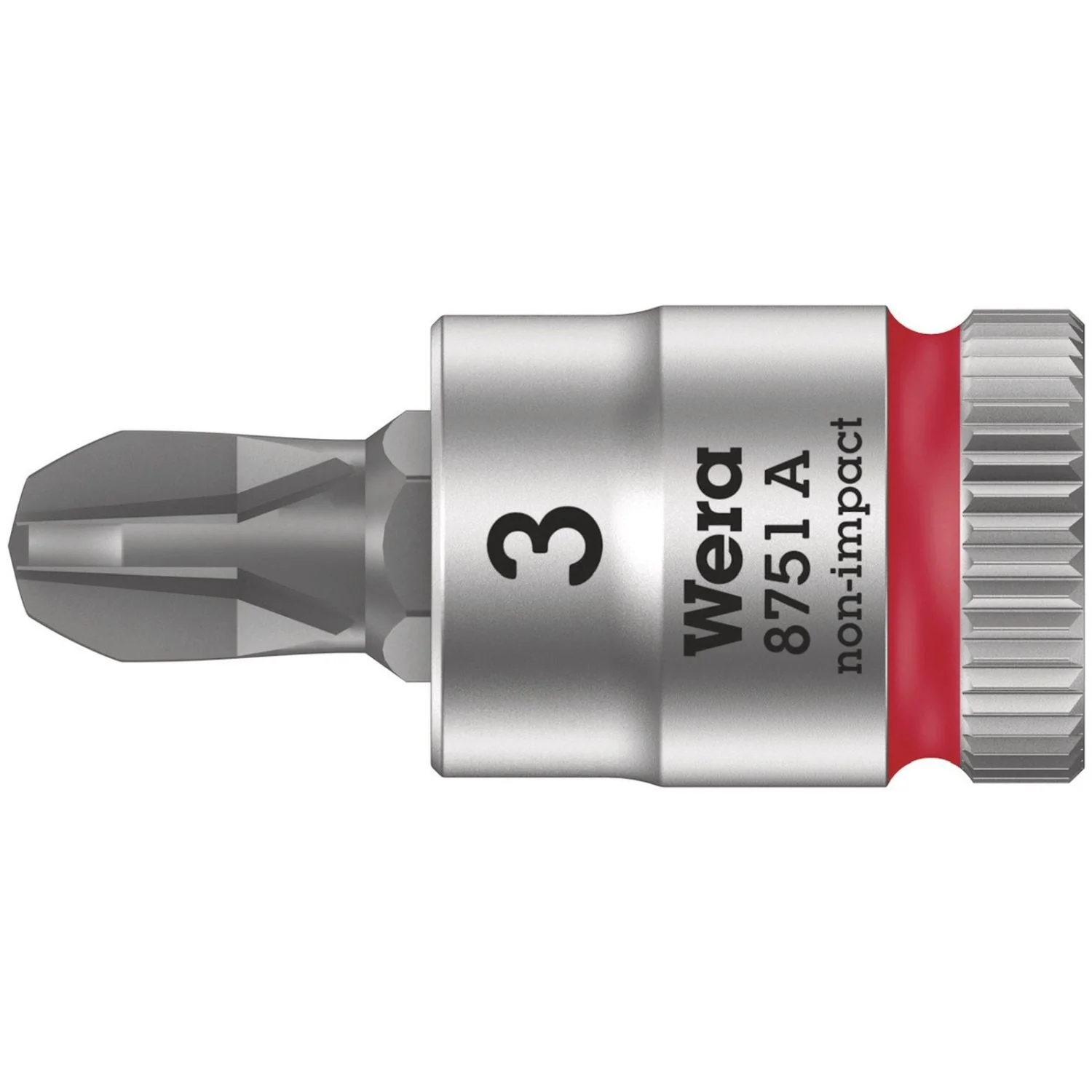 Wera 8751 A Phillips Zyklop Bit Socket, 1/4-in. Drive, Ph 3x28-mm. - Image 1