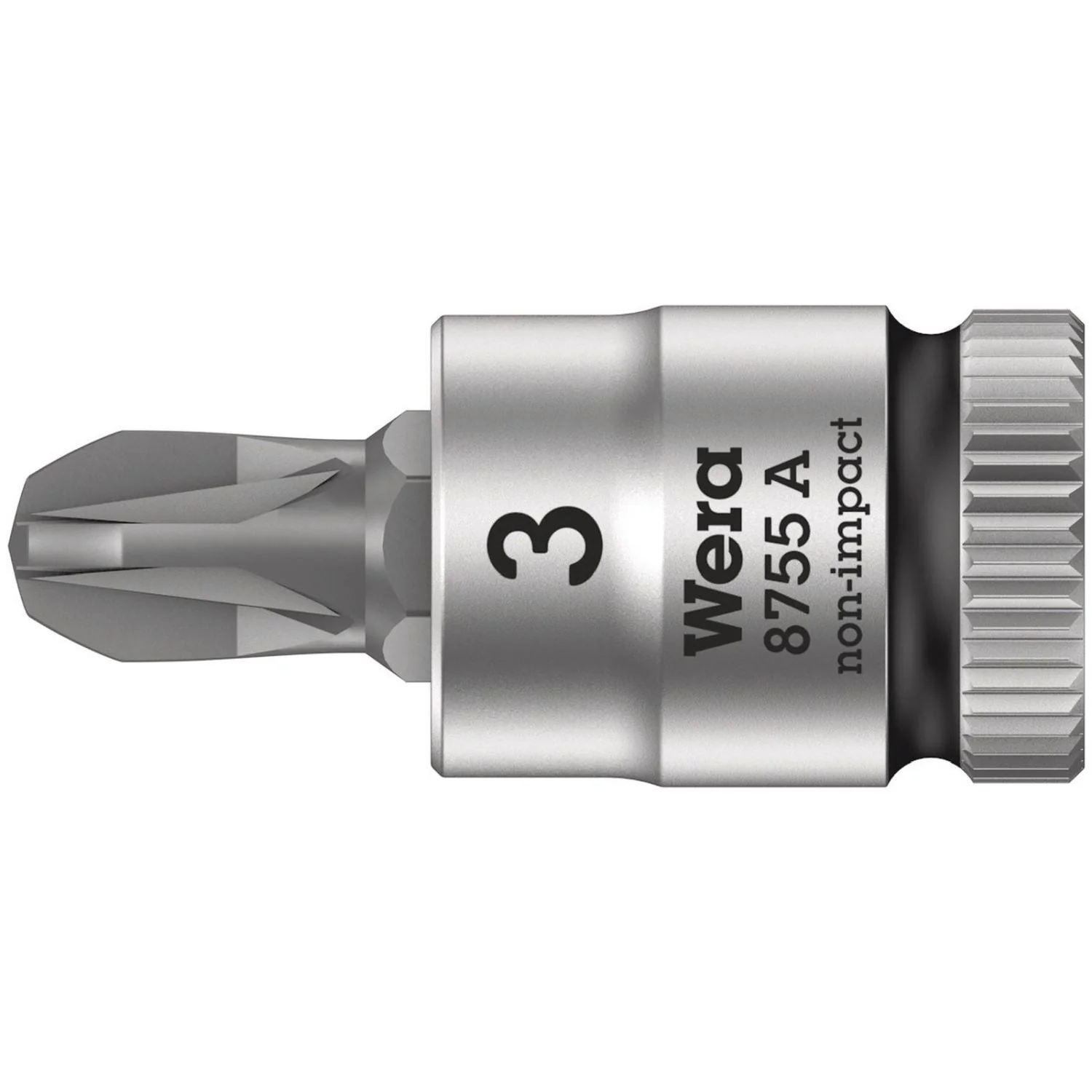 Wera 8755 A Pozidriv Zyklop Bit Socket, 1/4-in. Drive, Pz 3x28-mm. - Image 1