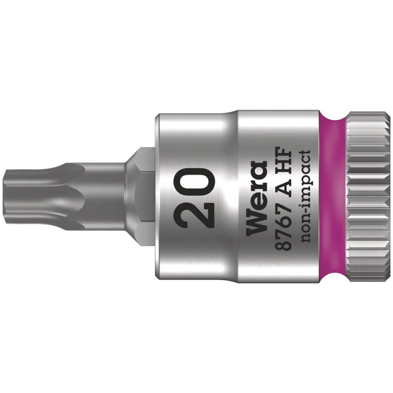 Wera 8767 A Hf Torx Zyklop Bit Socket With Holding Function, 1/4-in. Drive, Torx 20x28-mm. - Image 1