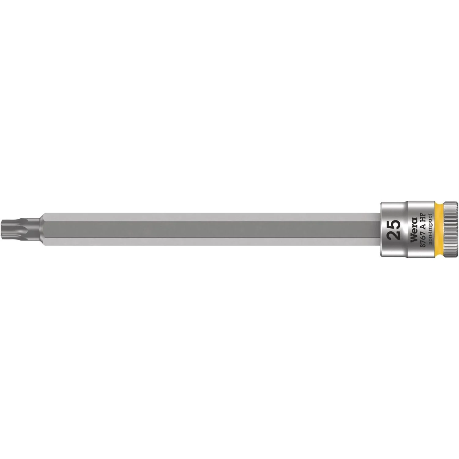 Wera 8767 A Hf Torx Zyklop Bit Socket With Holding Function, 1/4-in. Drive, Torx 25x100-mm. - Image 1