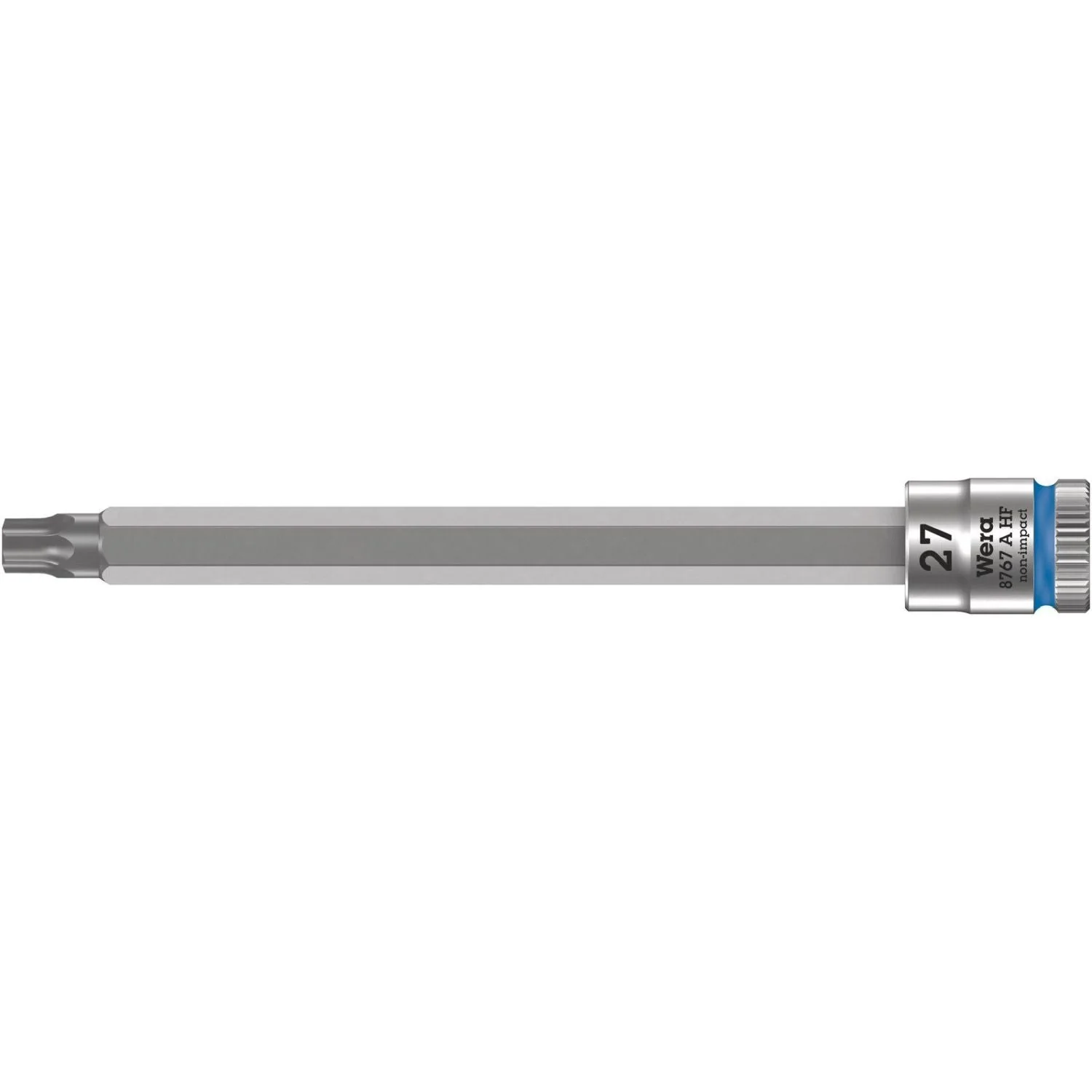 Wera 8767 A Hf Torx Zyklop Bit Socket With Holding Function, 1/4-in. Drive, Torx 27x100-mm. - Image 1