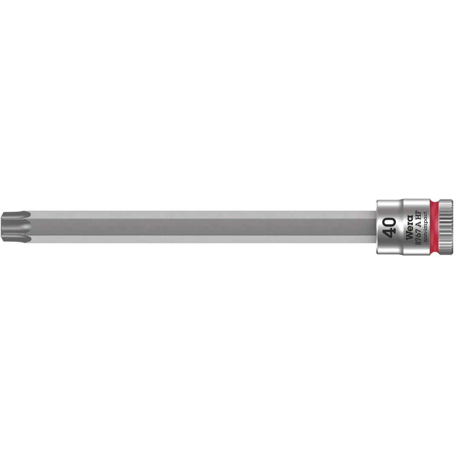 Wera 8767 A Hf Torx Zyklop Bit Socket With Holding Function, 1/4-in. Drive, Torx 40x100-mm. - Image 1