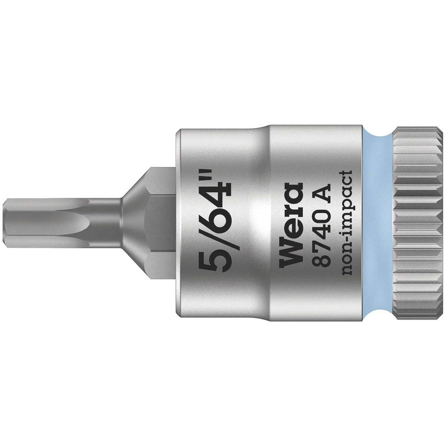 Wera 8740 A Zyklop Bit Socket, 1/4-in. Drive, 5/64-in.x28-mm. - Image 1