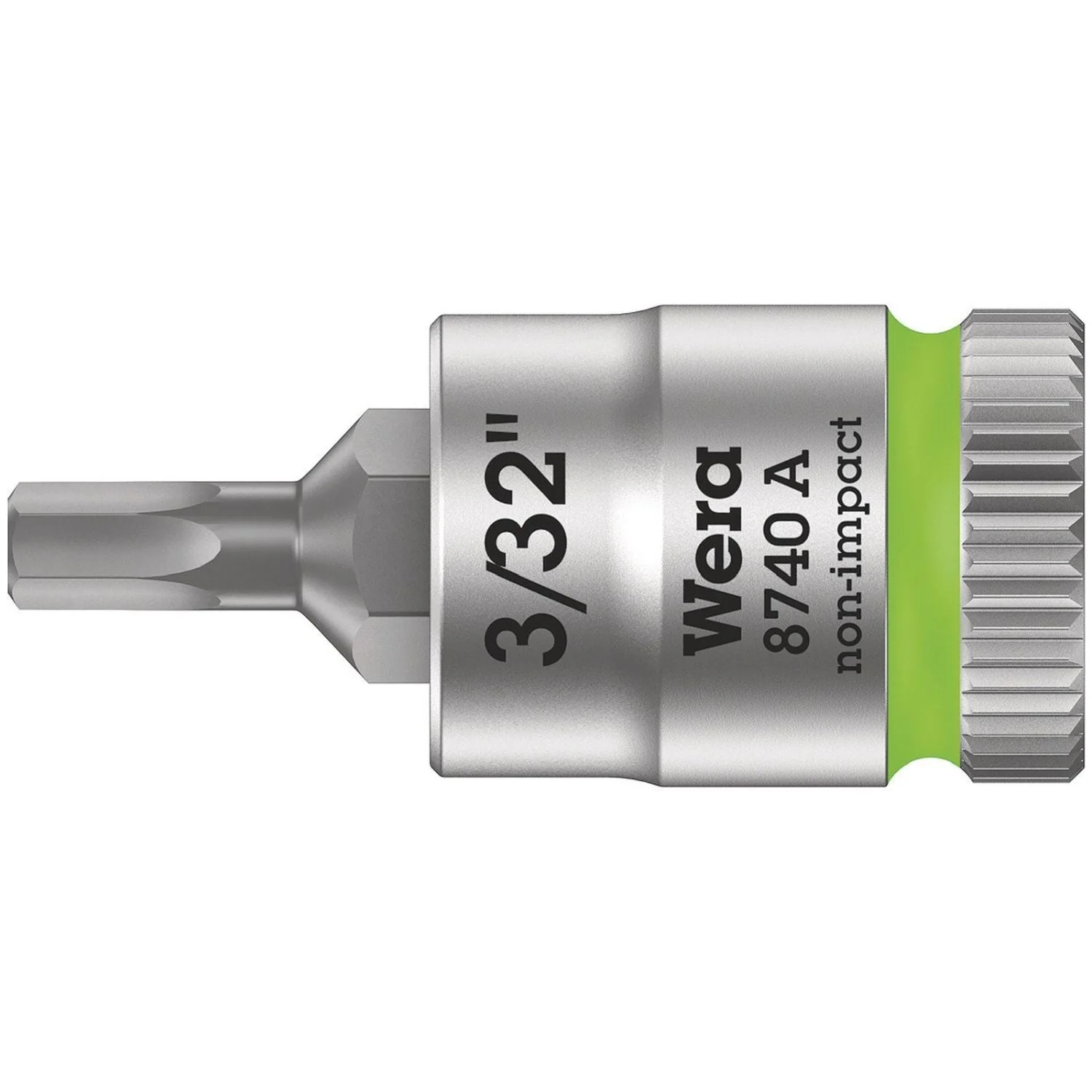 Wera 8740 A Zyklop Bit Socket, 1/4-in. Drive, 3/32-in.x28-mm. - Image 1