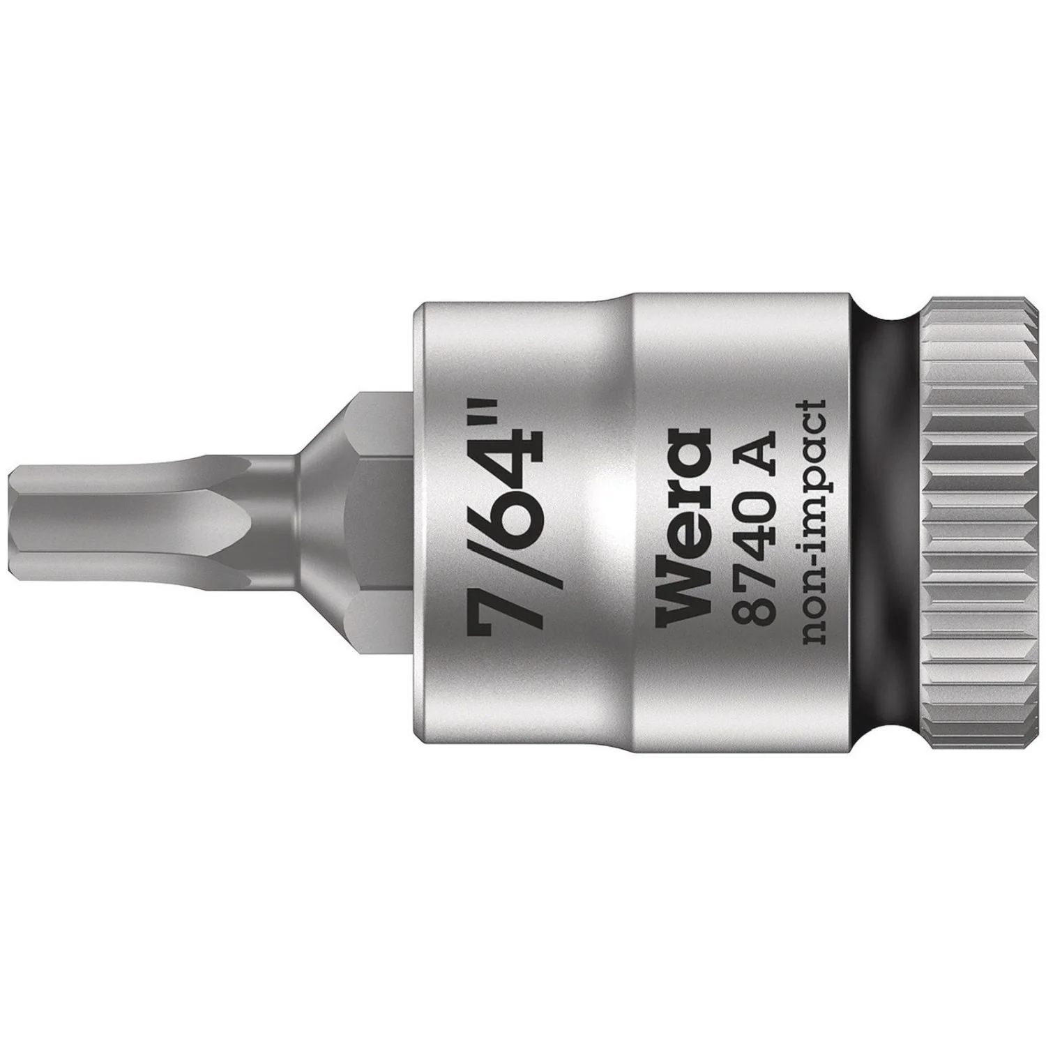 Wera 8740 A Zyklop Bit Socket, 1/4-in. Drive, 7/64-in.x28-mm. - Image 1
