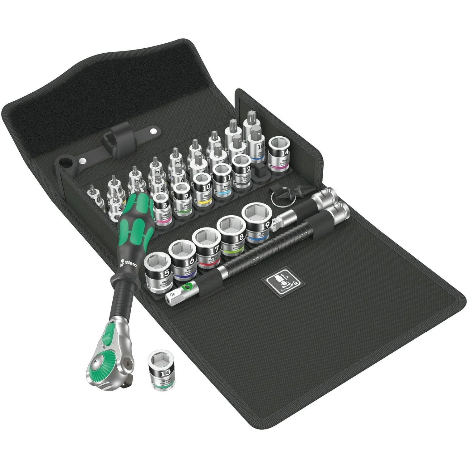 Wera 8100 SB All-in Zyklop Speed Ratchet Set, 3/8-in. Drive, 35-Pieces - Image 1