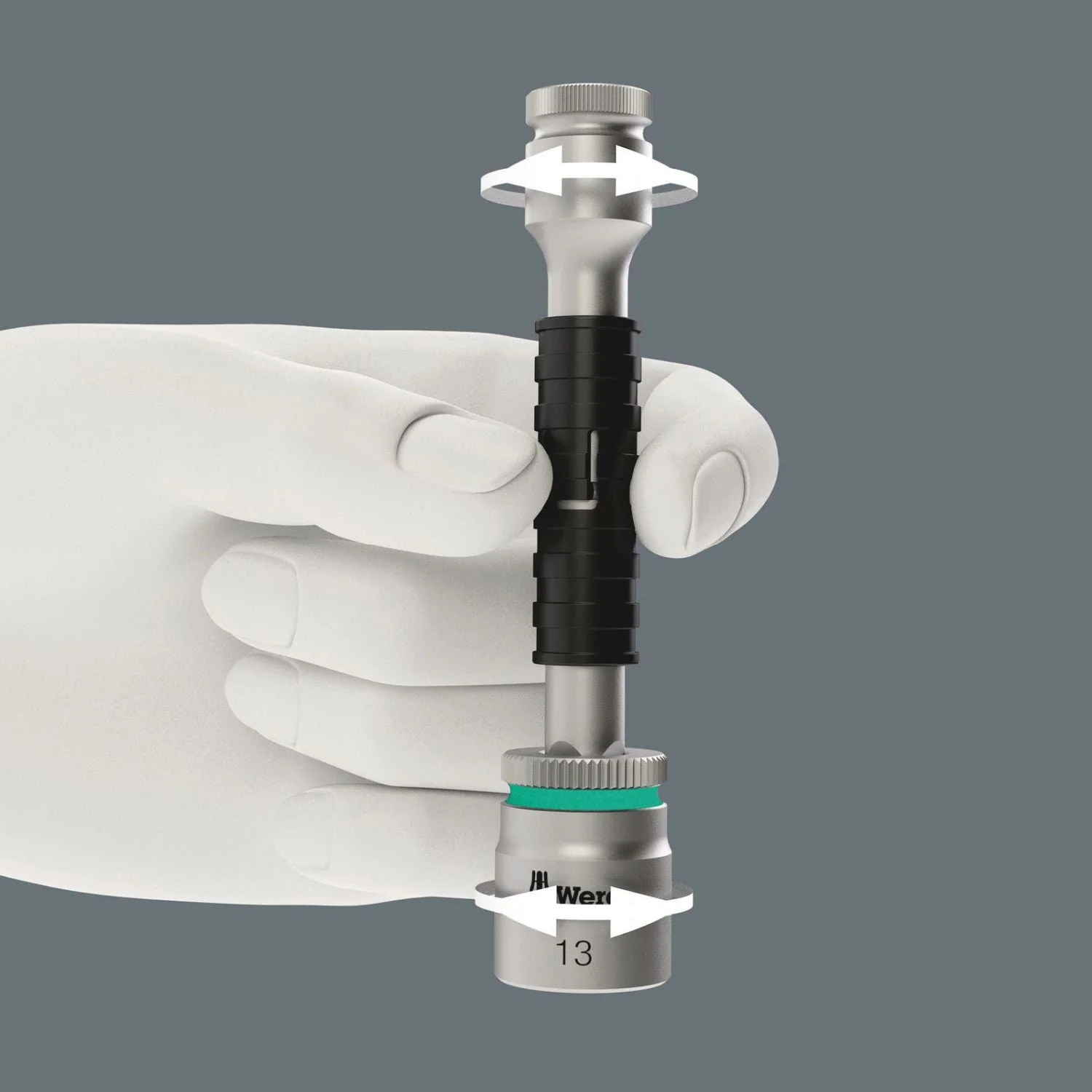 Wera 8794 Lb Zyklop Extension With Free-Turning Sleeve, Long, 3/8", 3/8-in.x200-mm. - Image 3