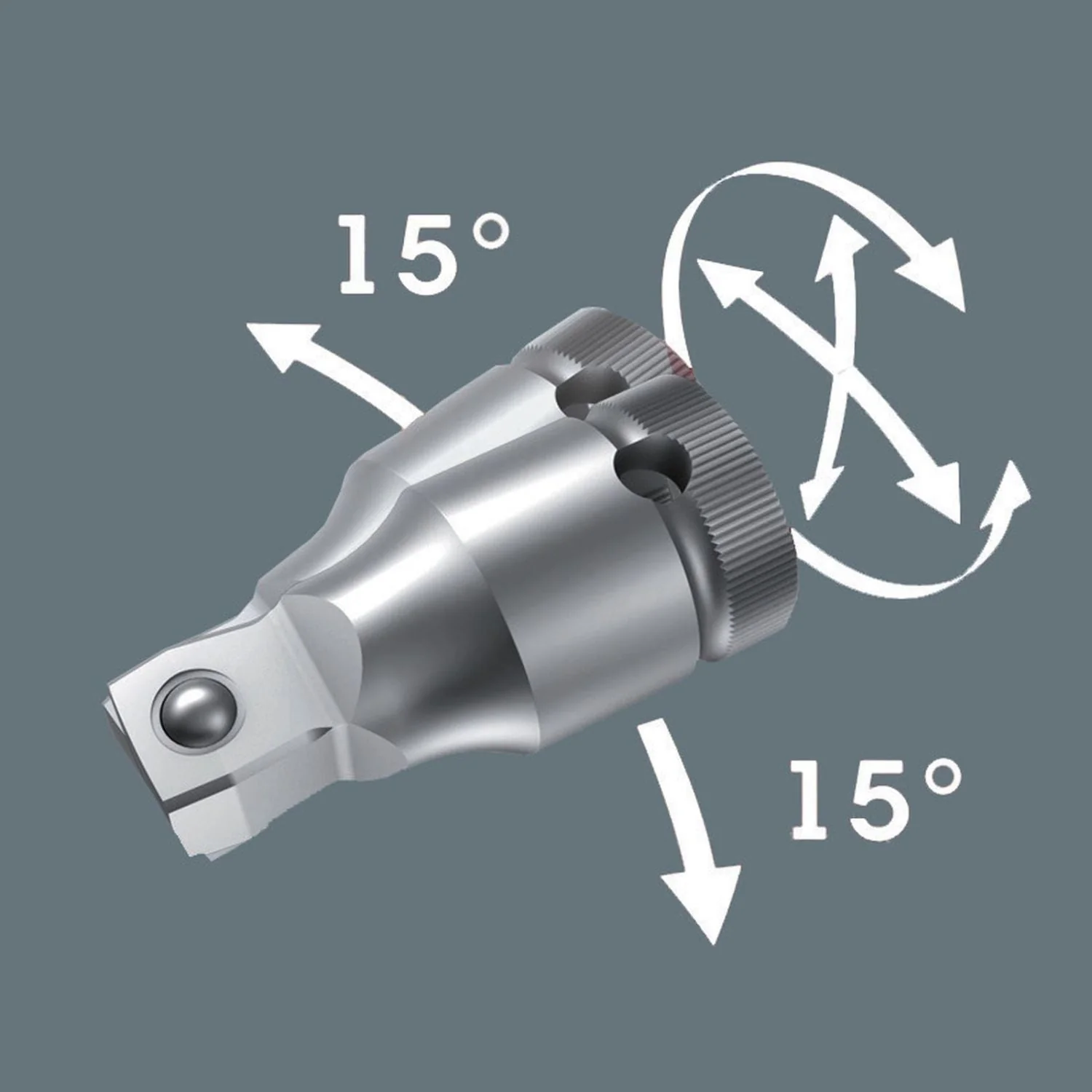 Wera 8794 B Zyklop Wobble Extension, 3/8", 3/8-in.x76-mm. - Image 3