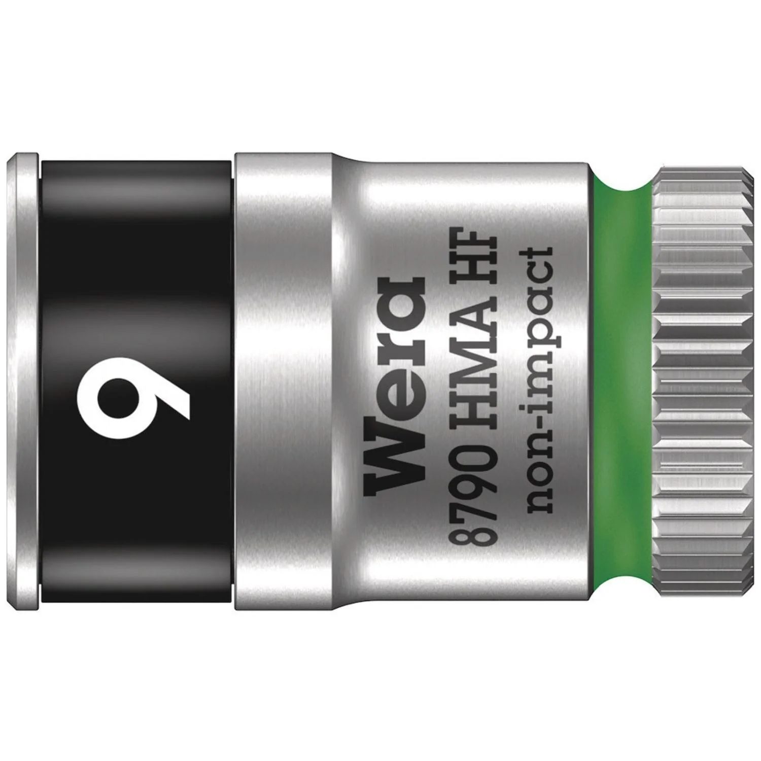 Wera 8790 Hma Hf Zyklop Socket With 1/4-in. Drive With Holding Function, 9x23-mm. - Image 1