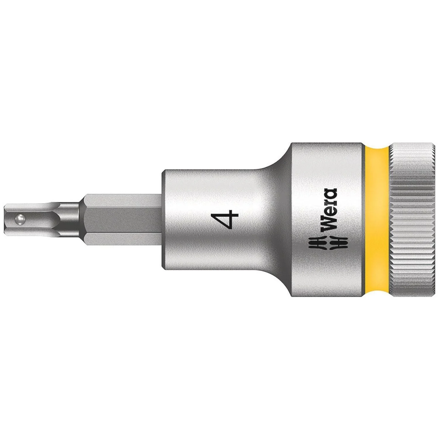 Wera 8740 C Hf Zyklop Bit Socket With 1/2-in. Drive With Holding Function, 4x60-mm. - Image 1