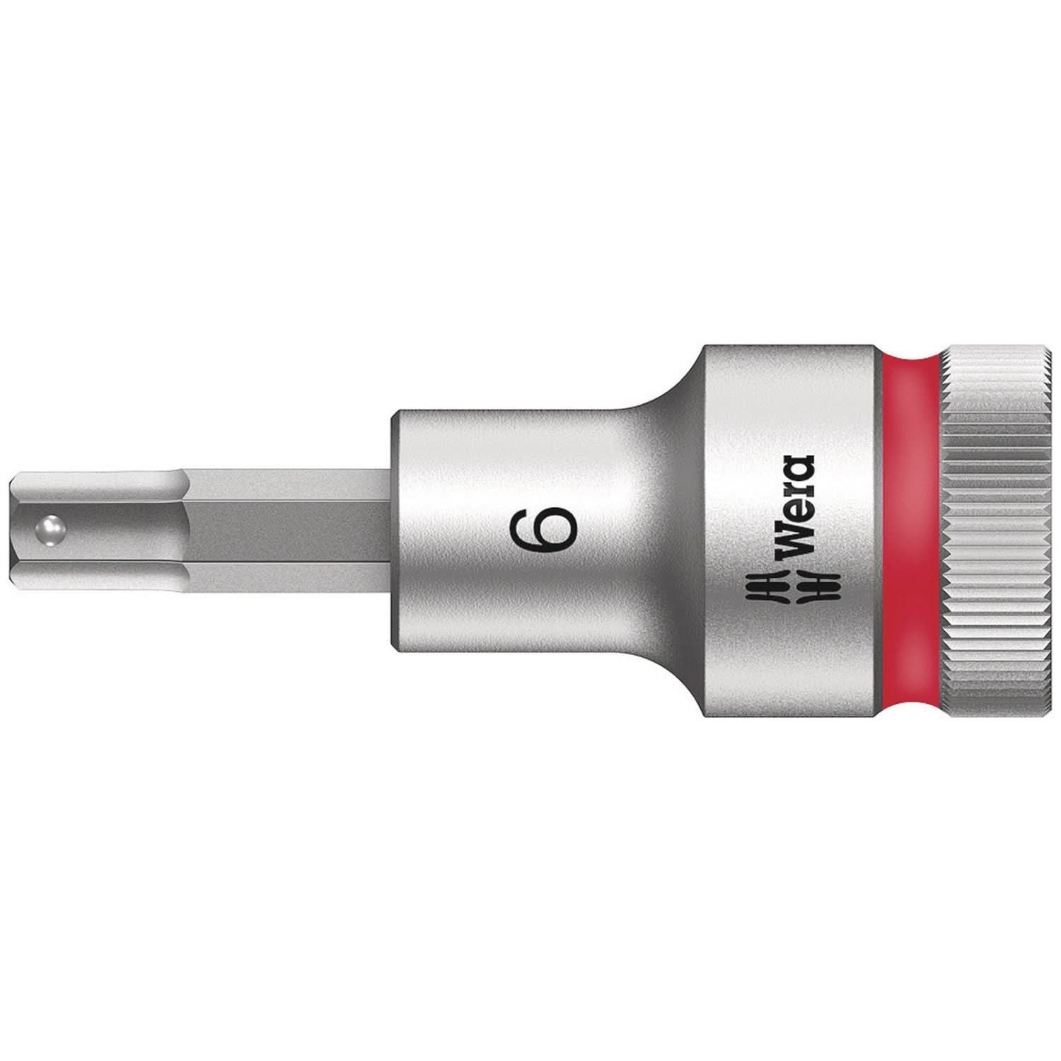 Wera 8740 C Hf Zyklop Bit Socket With 1/2-in. Drive With Holding Function, 6x60-mm. - Image 1
