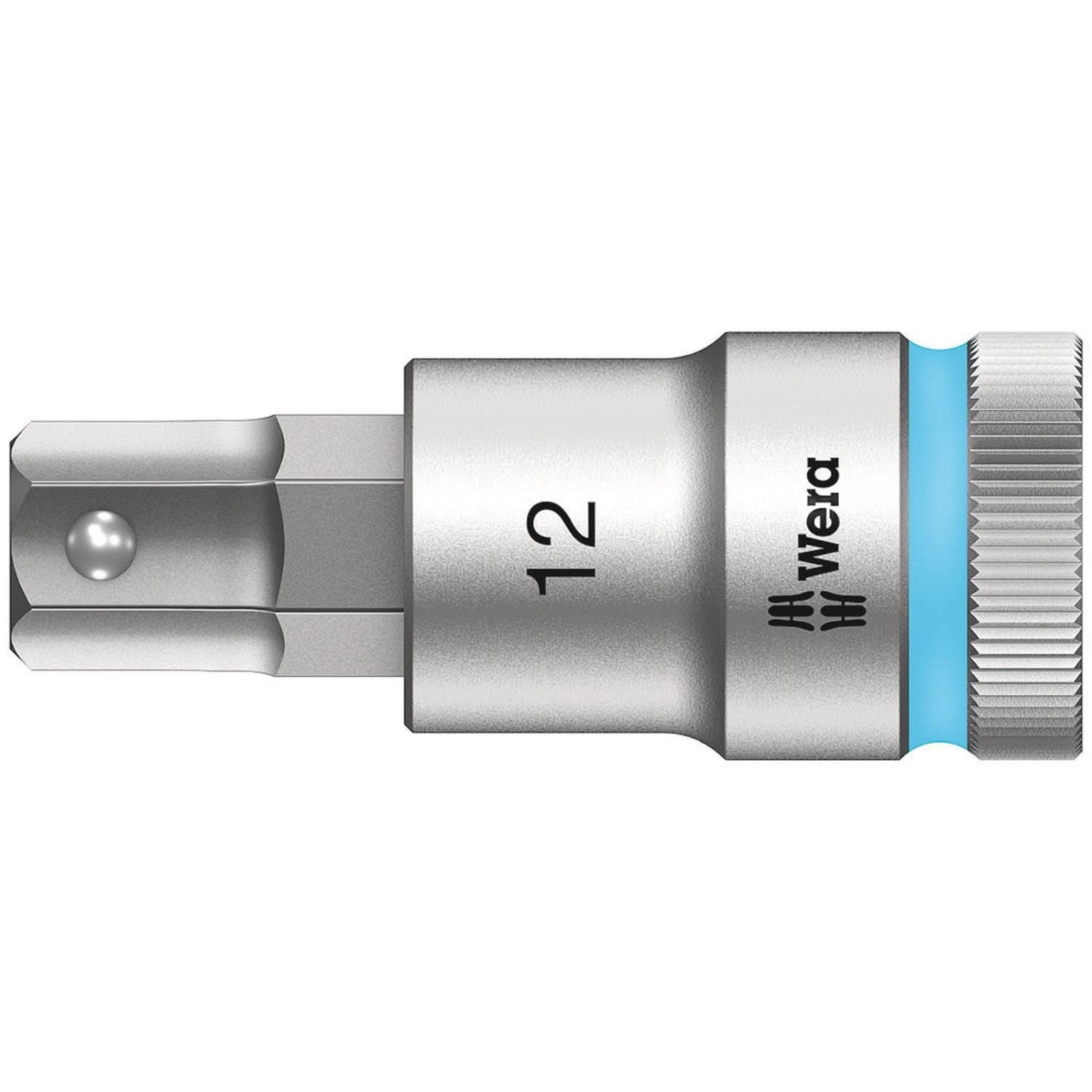 Wera 8740 C Hf Zyklop Bit Socket With 1/2-in. Drive With Holding Function, 12x60-mm. - Image 1