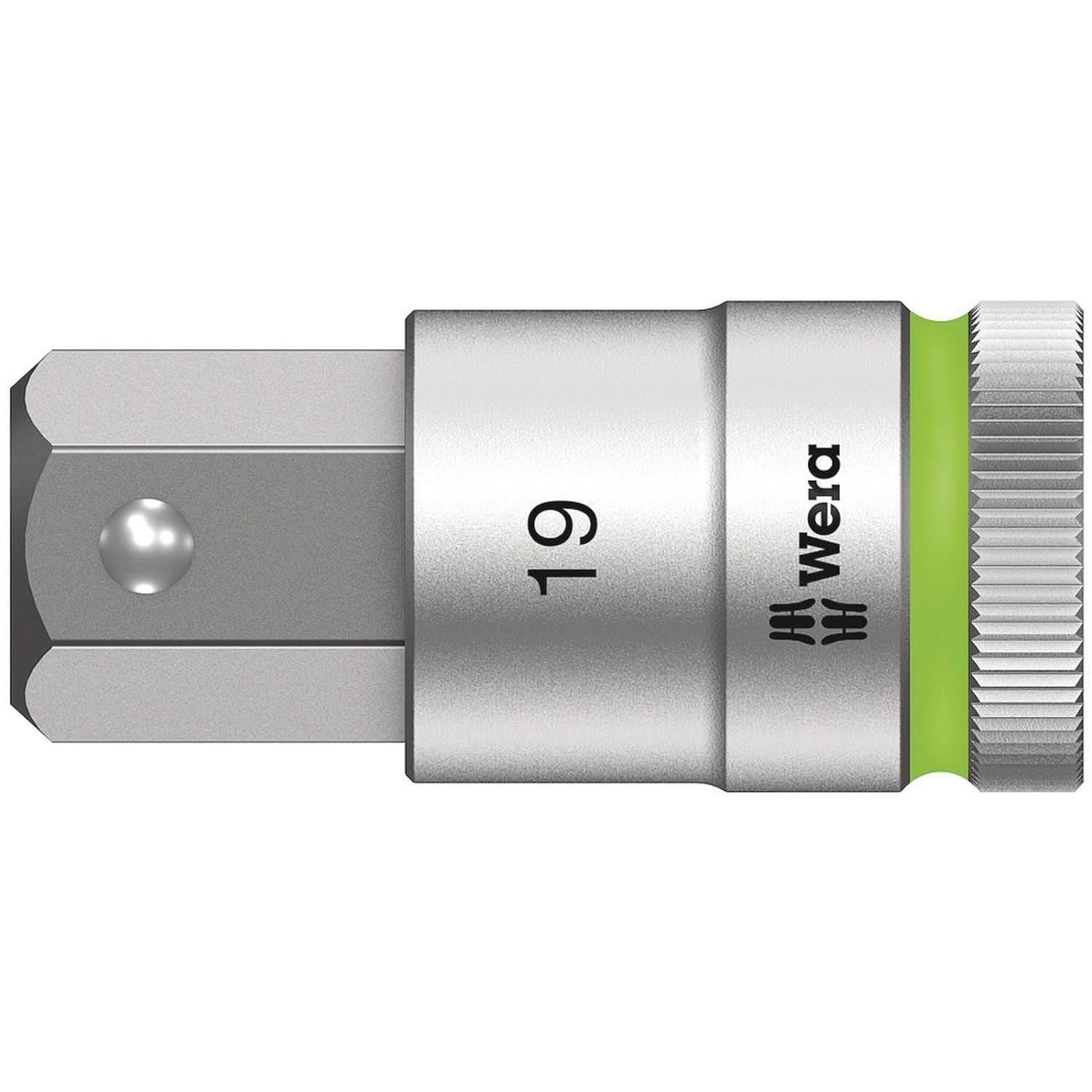 Wera 8740 C Hf Zyklop Bit Socket With 1/2-in. Drive With Holding Function, 19x60-mm. - Image 1