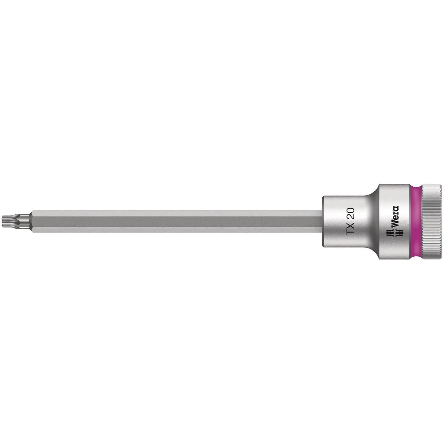 Wera 8767 C Hf Torx Zyklop Bit Socket With 1/2-in. Drive With Holding Function, Torx 20×140-mm.